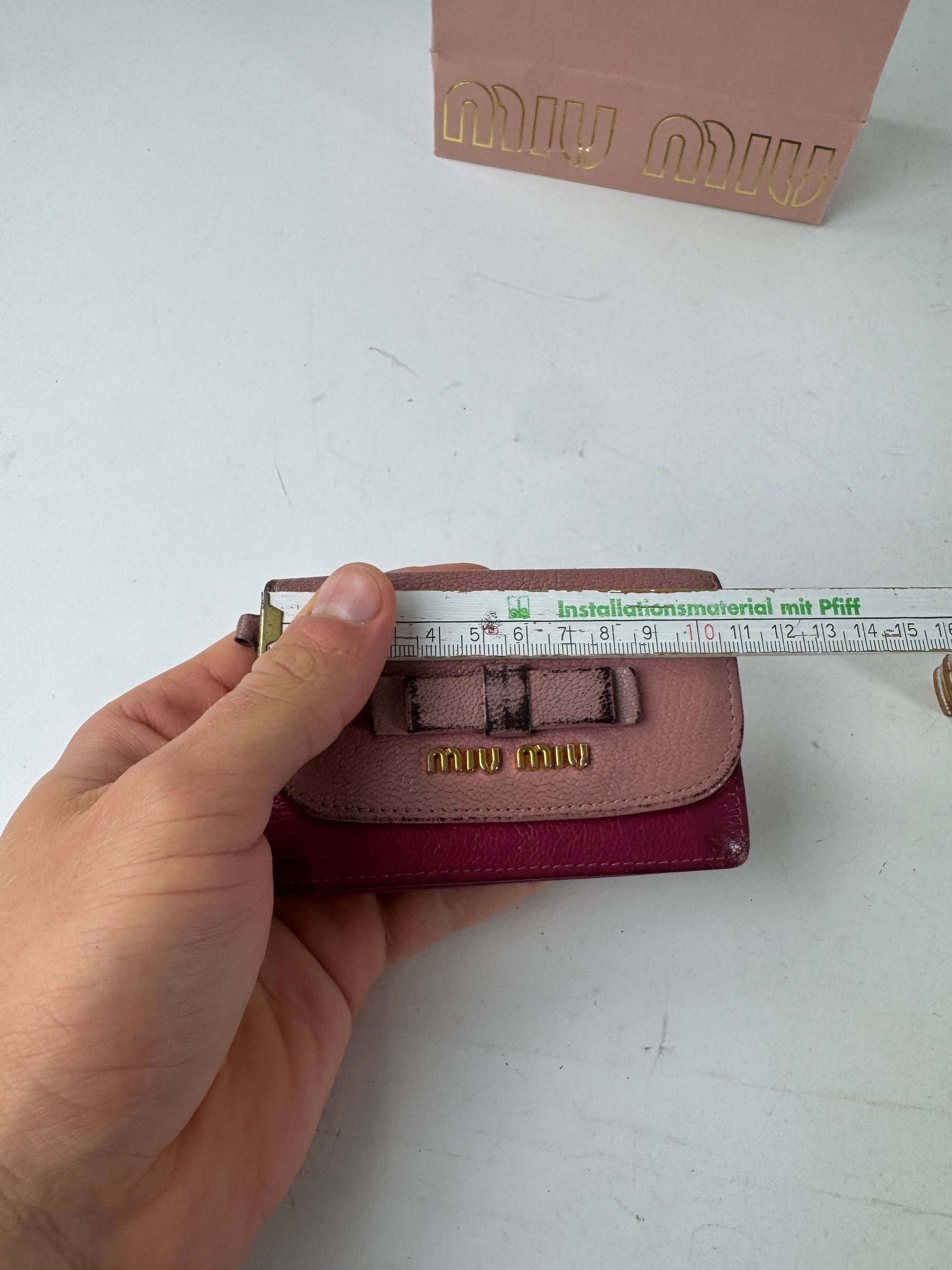 Miu Miu Vintage Leather Card Holder Pink Purple Size ONE SIZE - 10 Thumbnail
