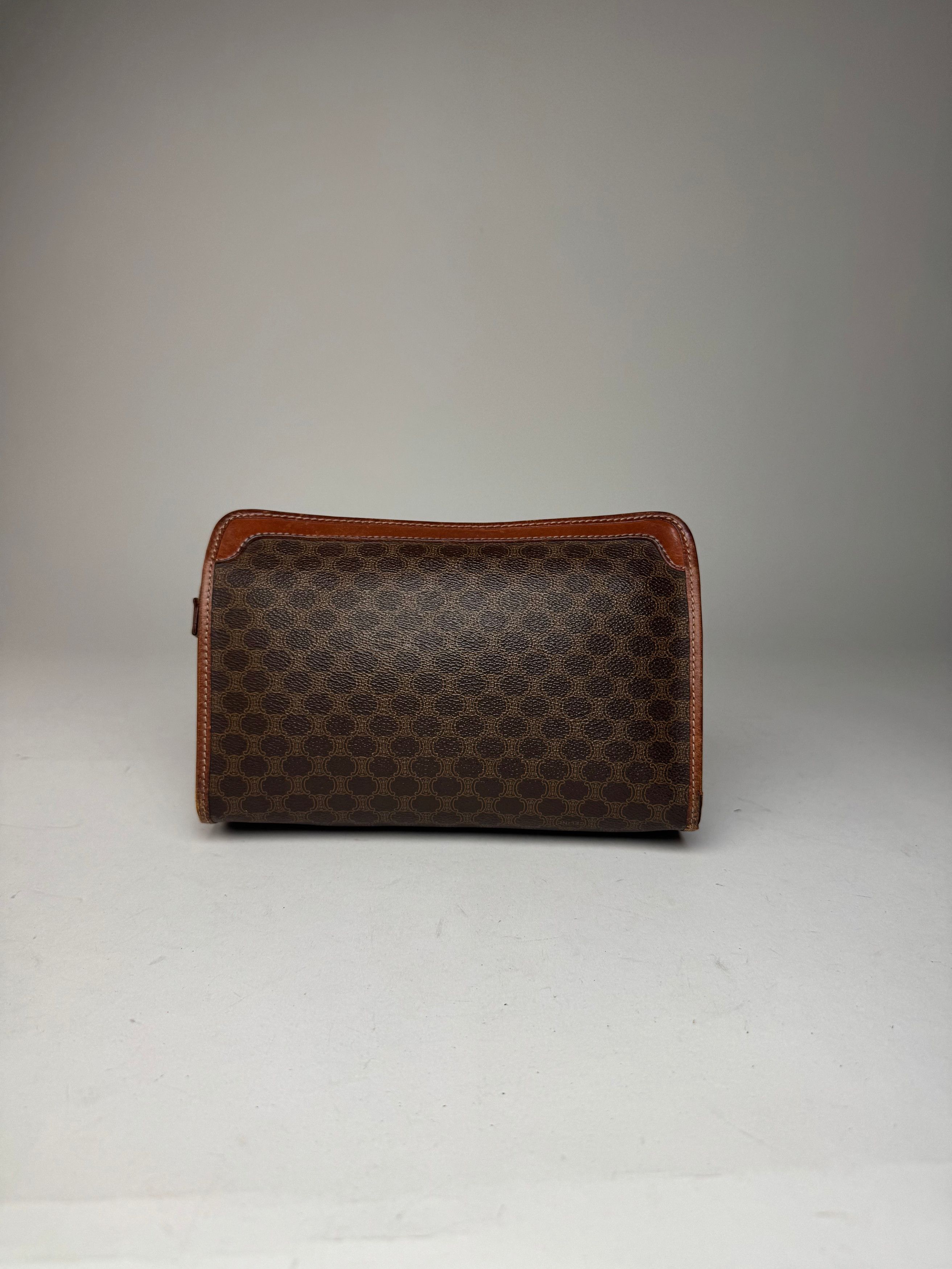 Celine Vintage Paris Monogram Leather clutch brown Size ONE SIZE - 13 Thumbnail