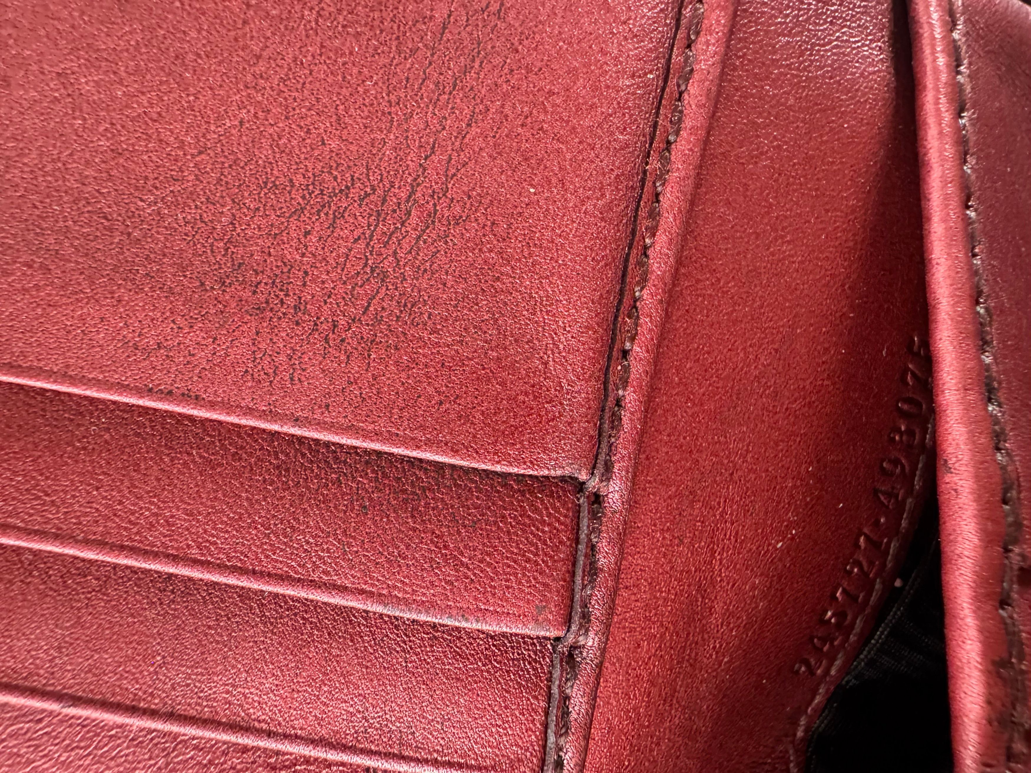 Gucci Vintage Metallic Monogram Leather Wallet Red Size ONE SIZE - 5 Thumbnail