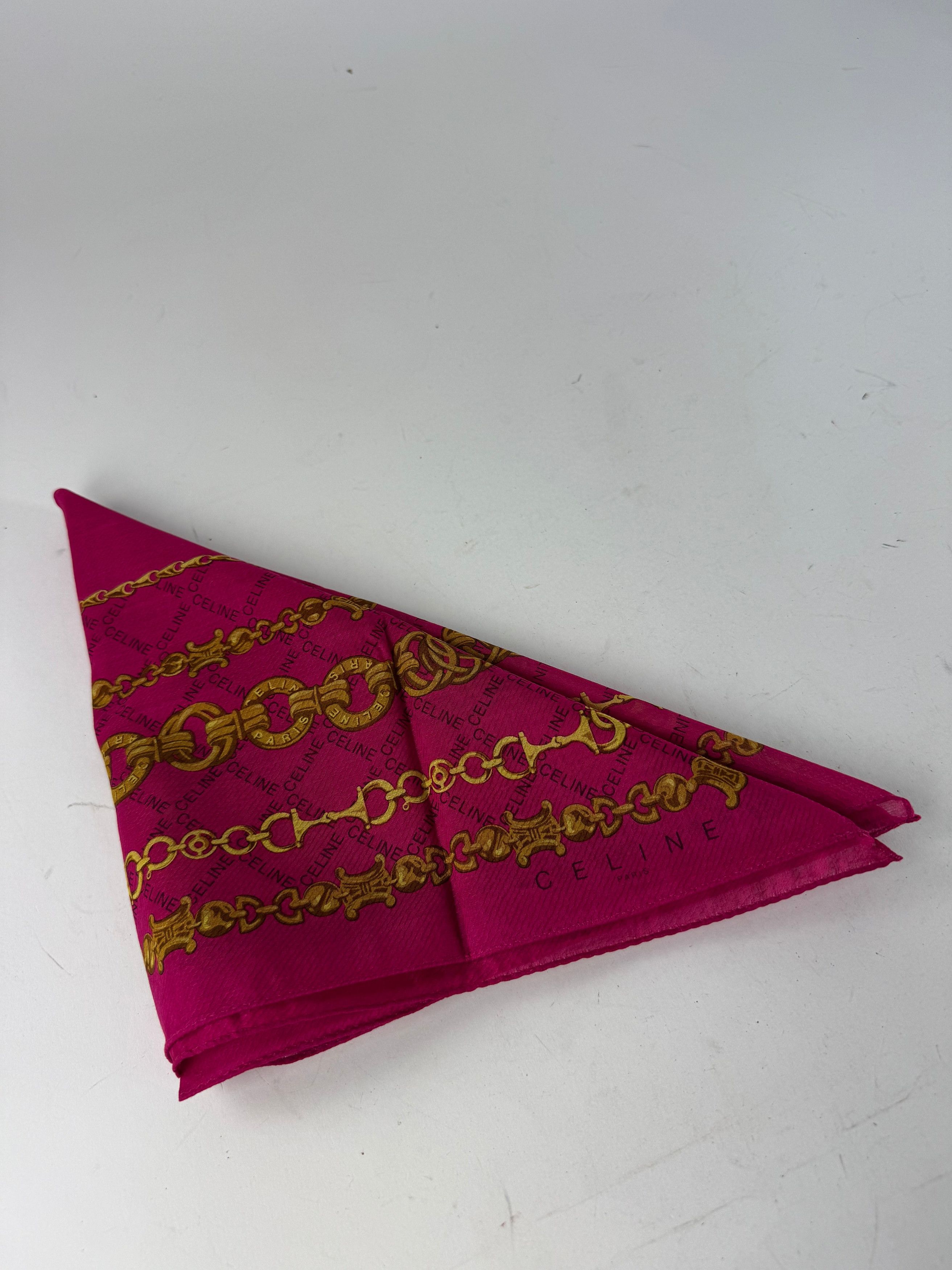 Celine Vintage Paris Scarf Purple Gold Size ONE SIZE - 8 Thumbnail