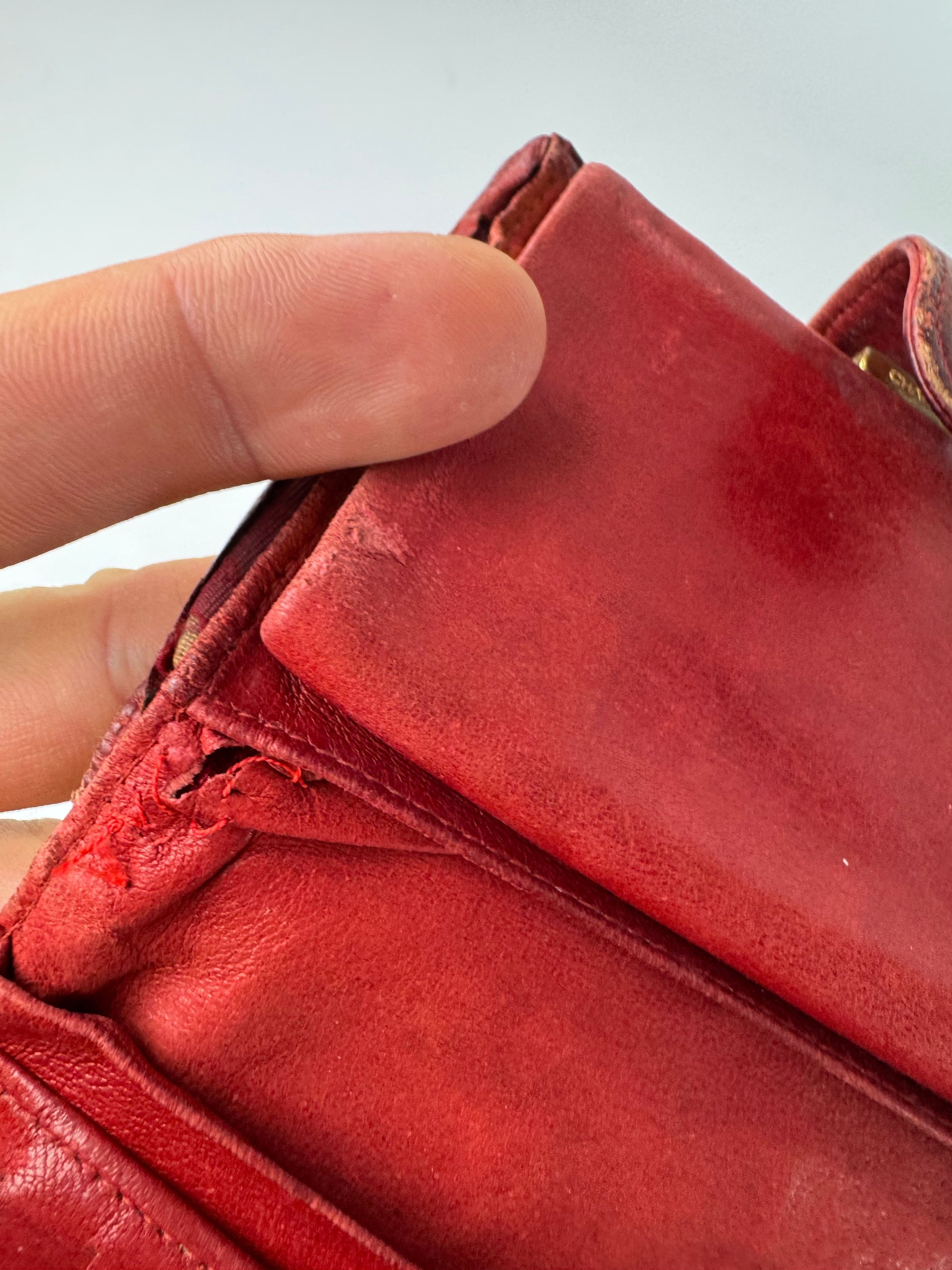 Chanel Vintage CC Leather Wallet Red Size ONE SIZE - 6 Thumbnail