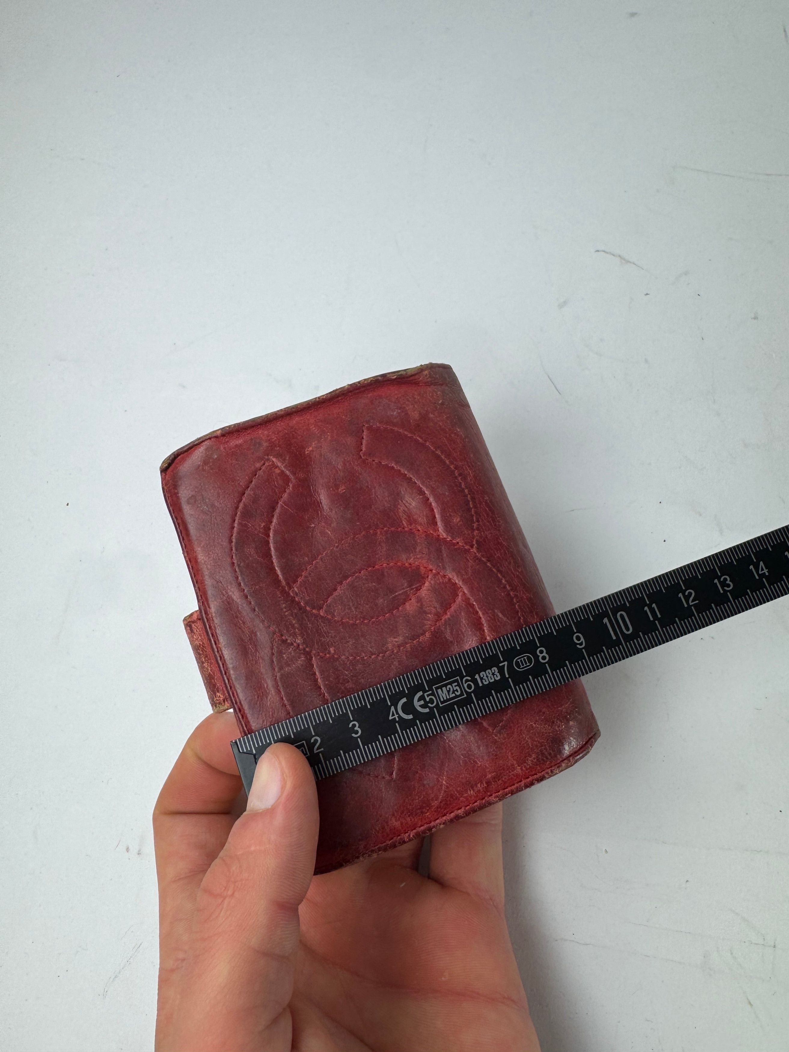 Chanel Vintage CC Leather Wallet Red Size ONE SIZE - 13 Thumbnail