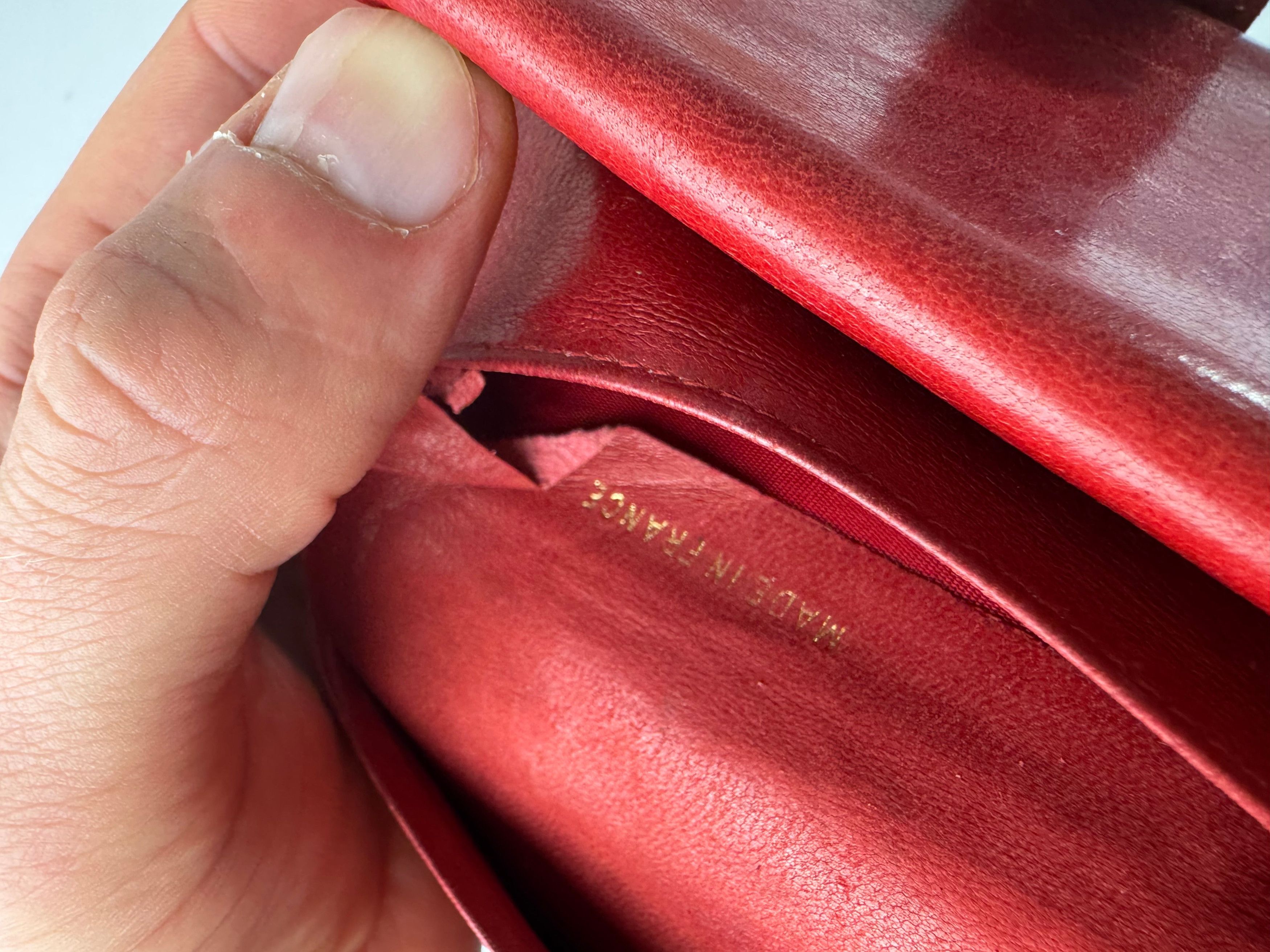 Chanel Vintage CC Leather Wallet Red Size ONE SIZE - 8 Thumbnail
