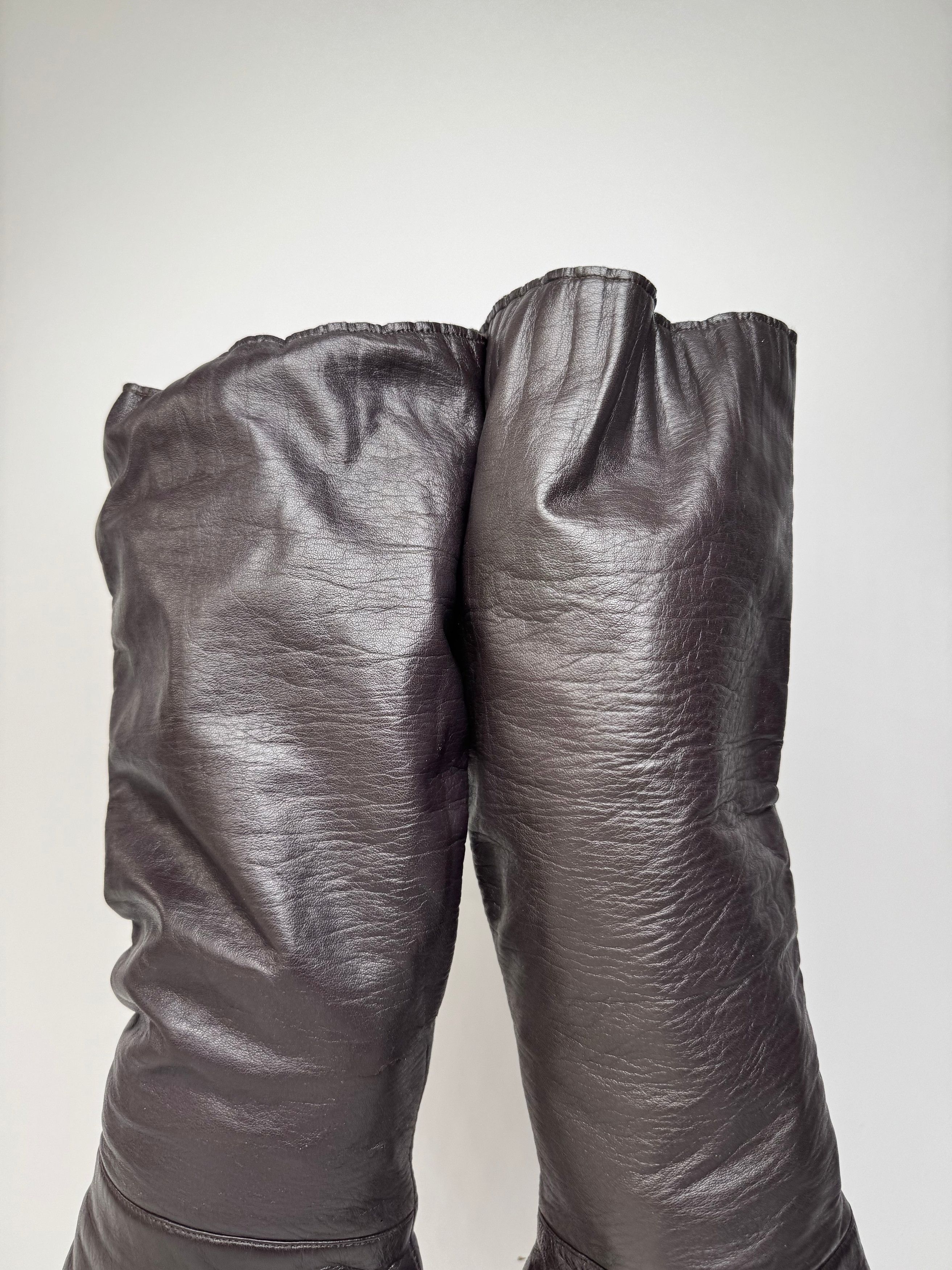 Marni Vintage Leather Heeled Boots Brown EU38 Size US 7 / IT 37 - 4 Thumbnail