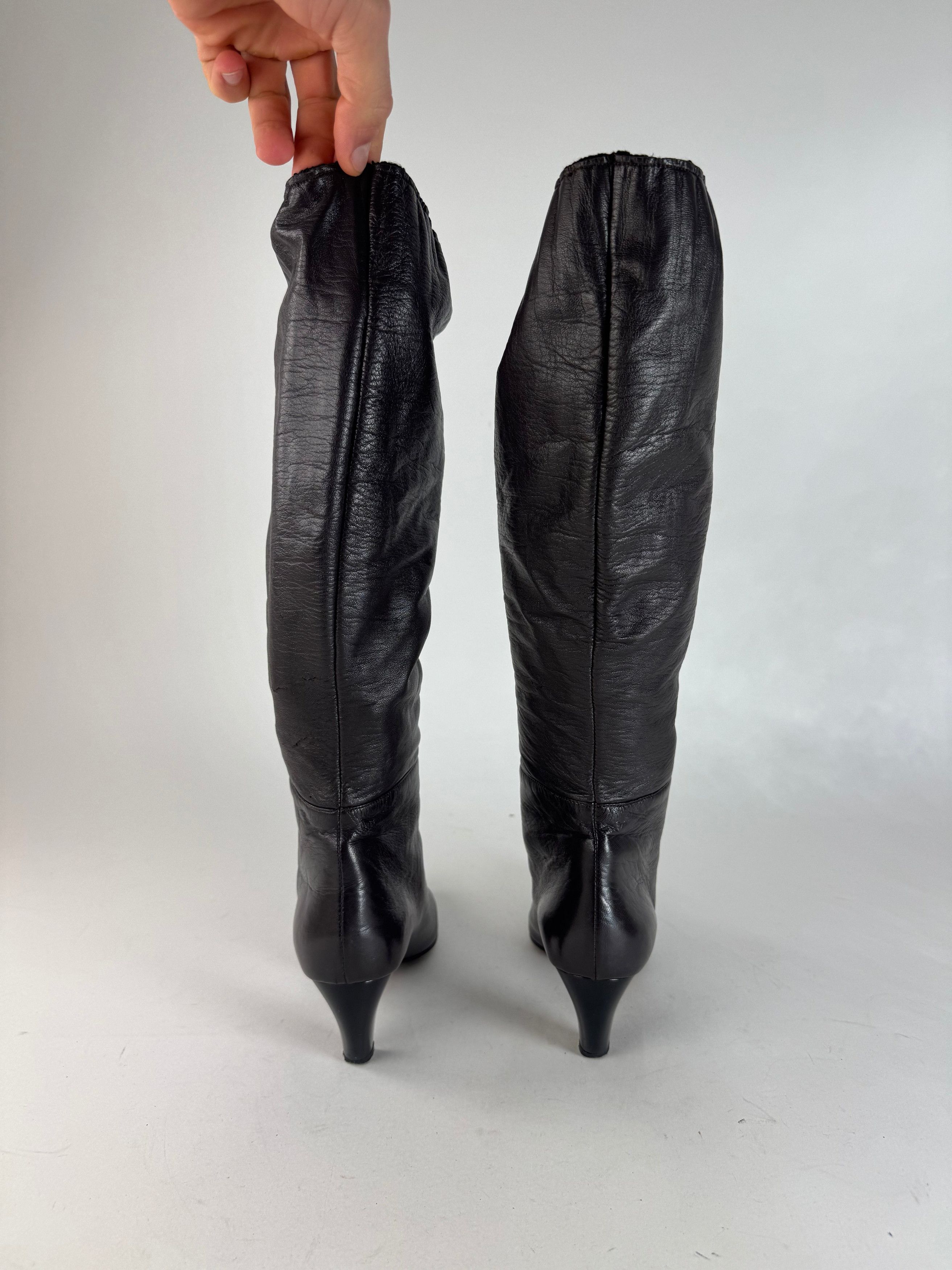 Marni Vintage Leather Heeled Boots Brown EU38 Size US 7 / IT 37 - 6 Thumbnail