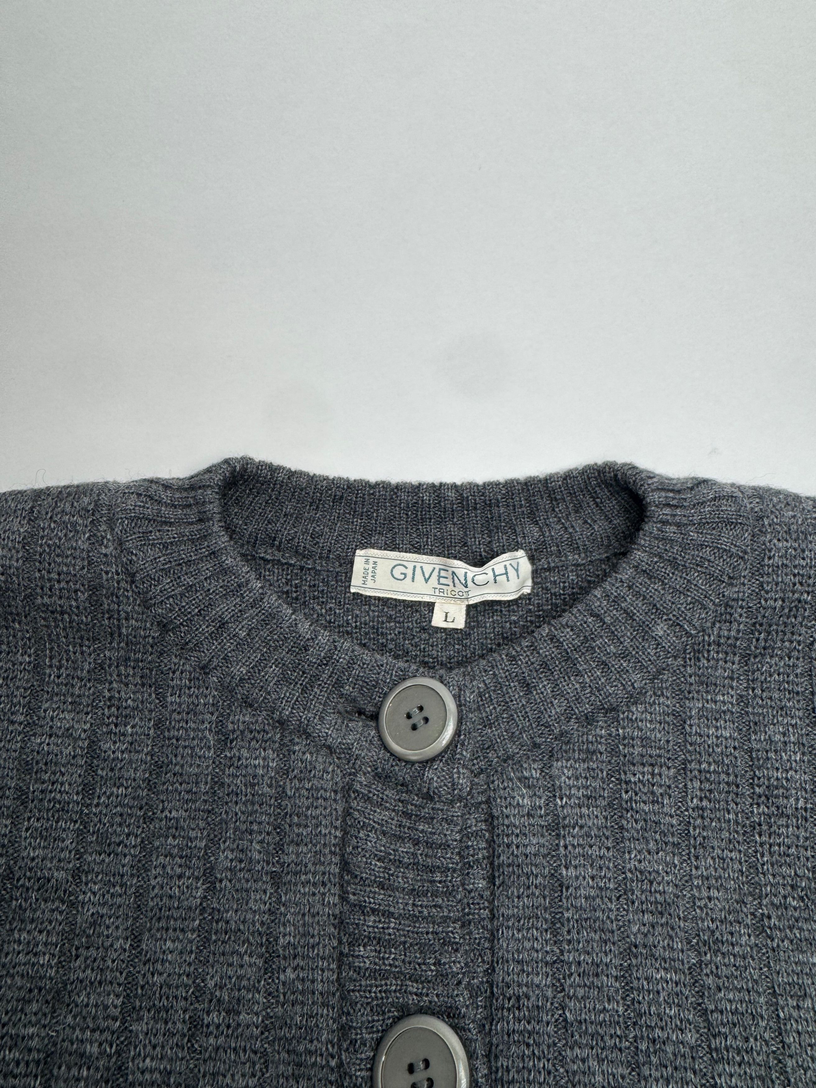 Givenchy Vintage Wool Coat / Cardigan Anthracite L Size L / US 10 / IT 46 - 3 Thumbnail
