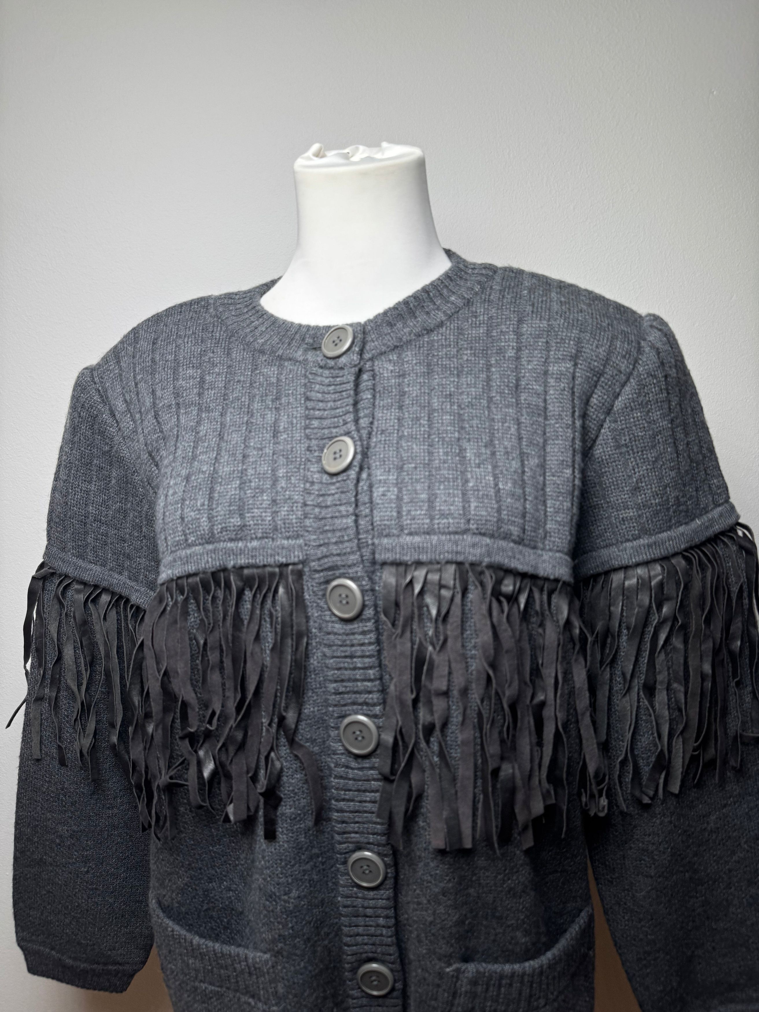 Givenchy Vintage Wool Coat / Cardigan Anthracite L Size L / US 10 / IT 46 - 9 Thumbnail