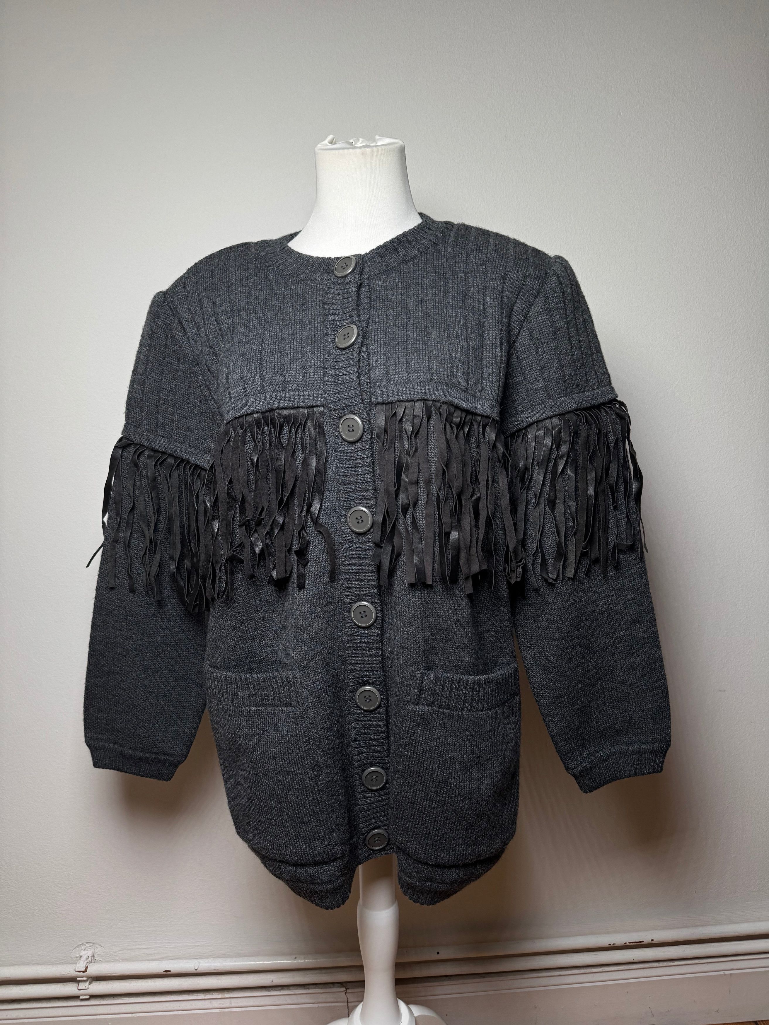 Givenchy Vintage Wool Coat / Cardigan Anthracite L Size L / US 10 / IT 46 - 8 Thumbnail