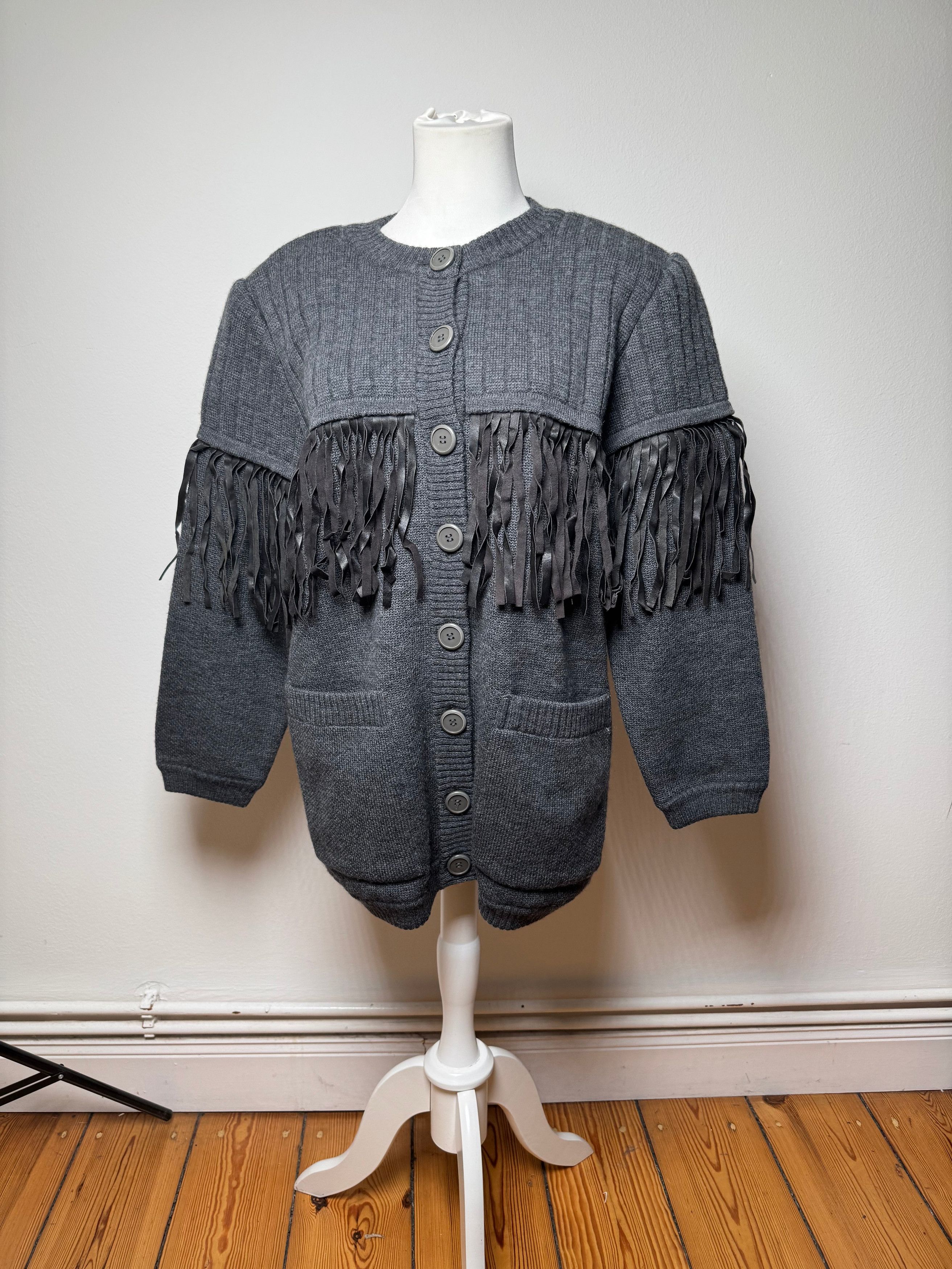 Givenchy Vintage Wool Coat / Cardigan Anthracite L Size L / US 10 / IT 46 - 7 Thumbnail