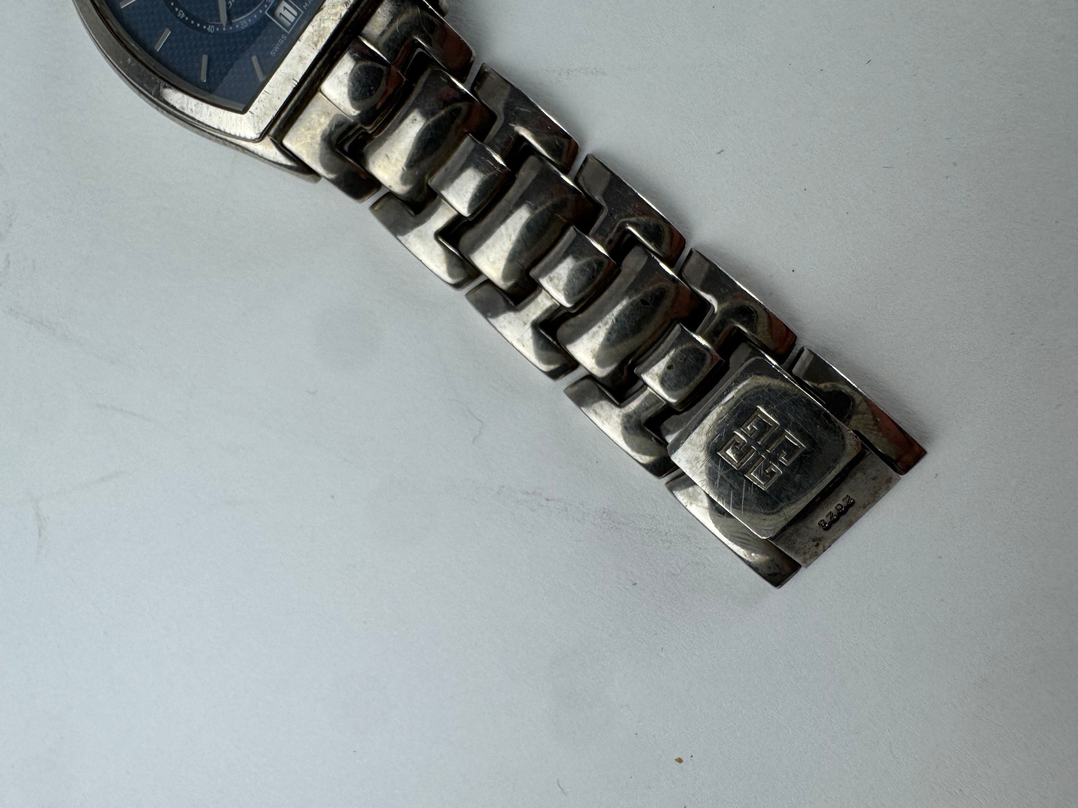 Givenchy Vintage Quartz Watch Silver Navy Size ONE SIZE - 2 Thumbnail