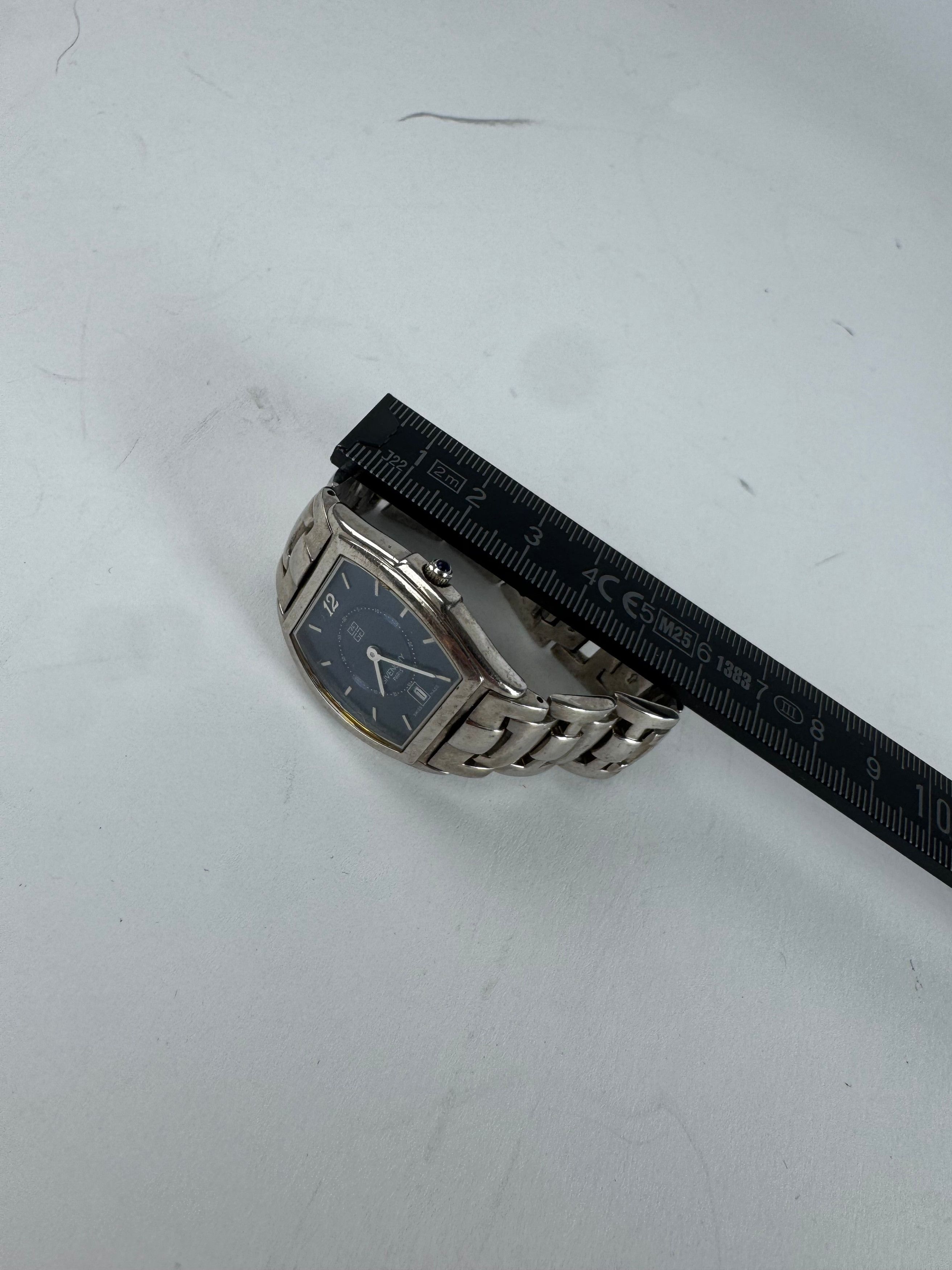 Givenchy Vintage Quartz Watch Silver Navy Size ONE SIZE - 10 Thumbnail