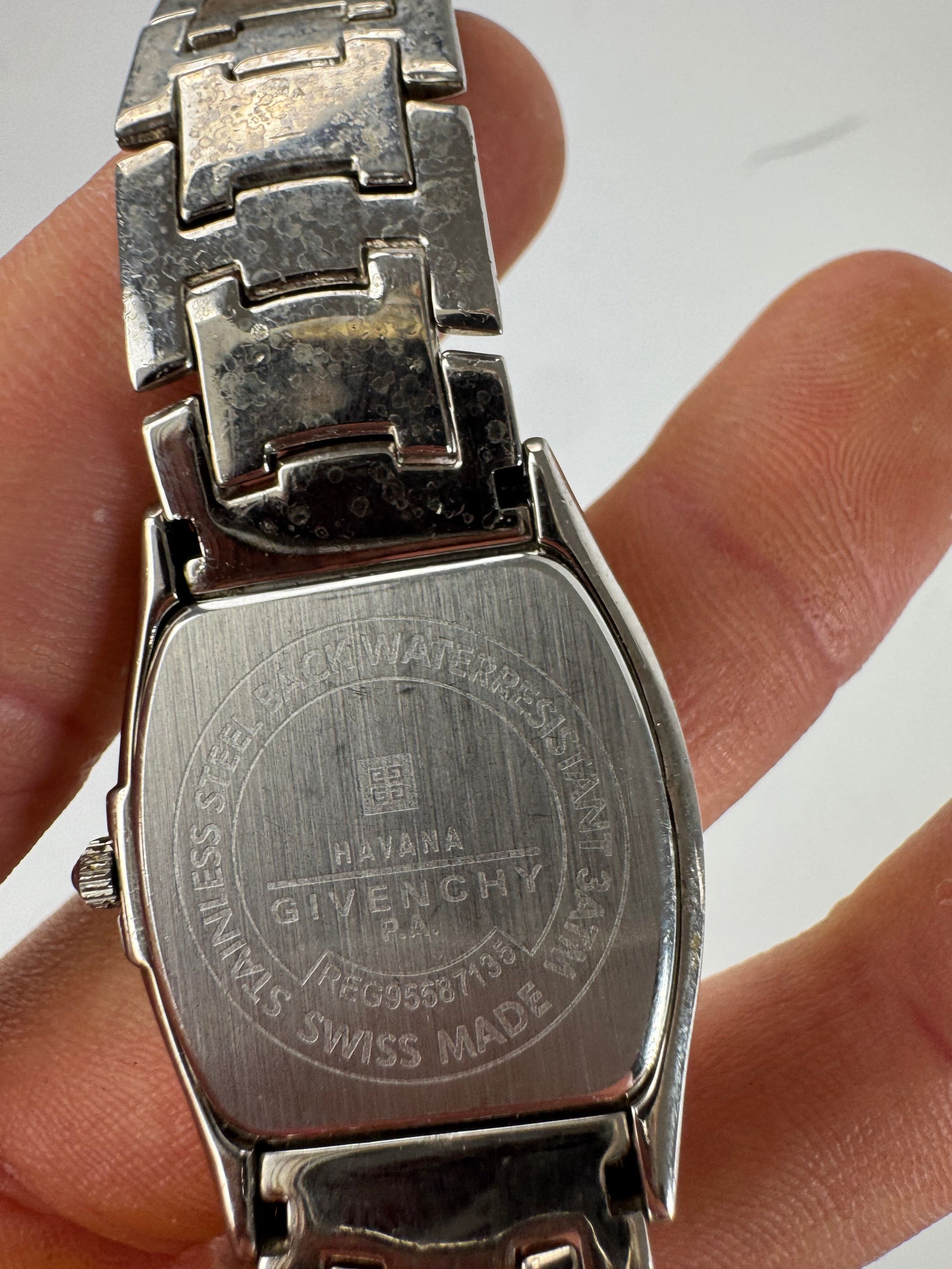Givenchy Vintage Quartz Watch Silver Navy Size ONE SIZE - 6 Thumbnail