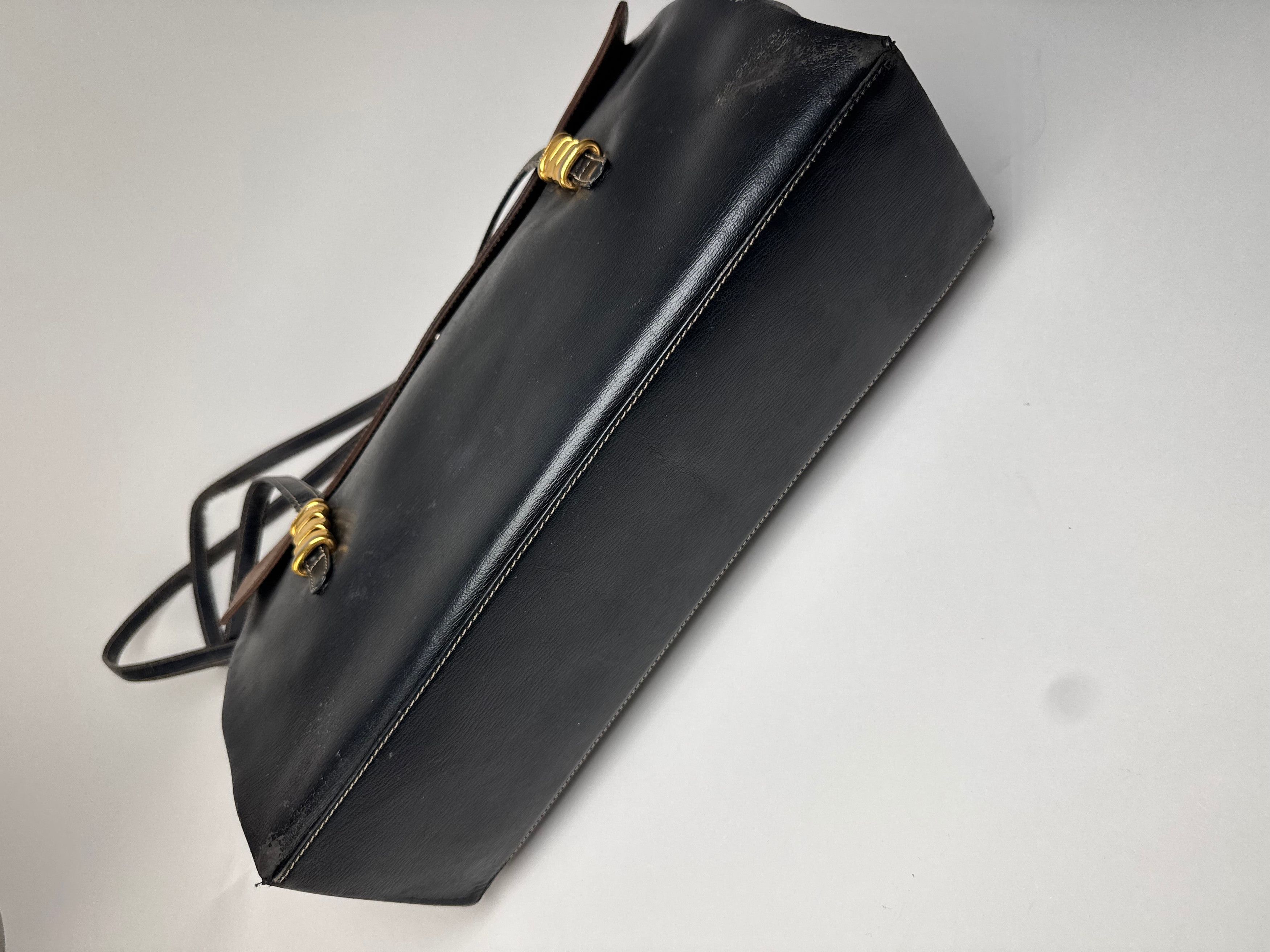 Loewe Vintage Madrid Leather Handbag Brown Black Size ONE SIZE - 14 Thumbnail