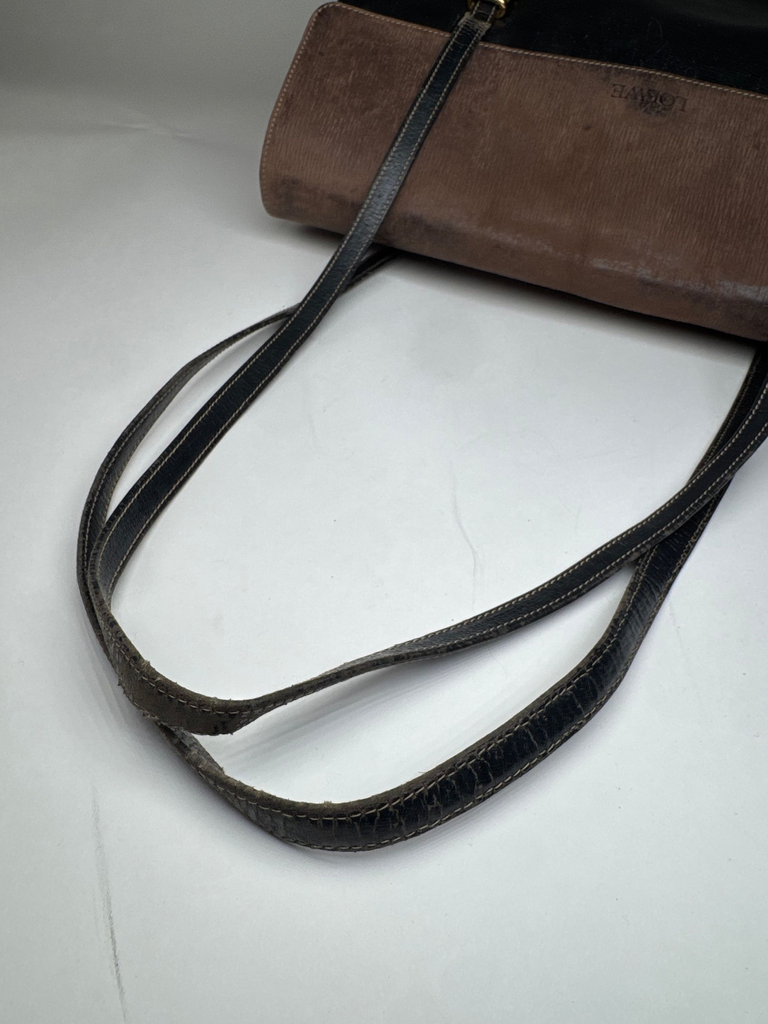 Loewe Vintage Madrid Leather Handbag Brown Black Size ONE SIZE - 15 Thumbnail