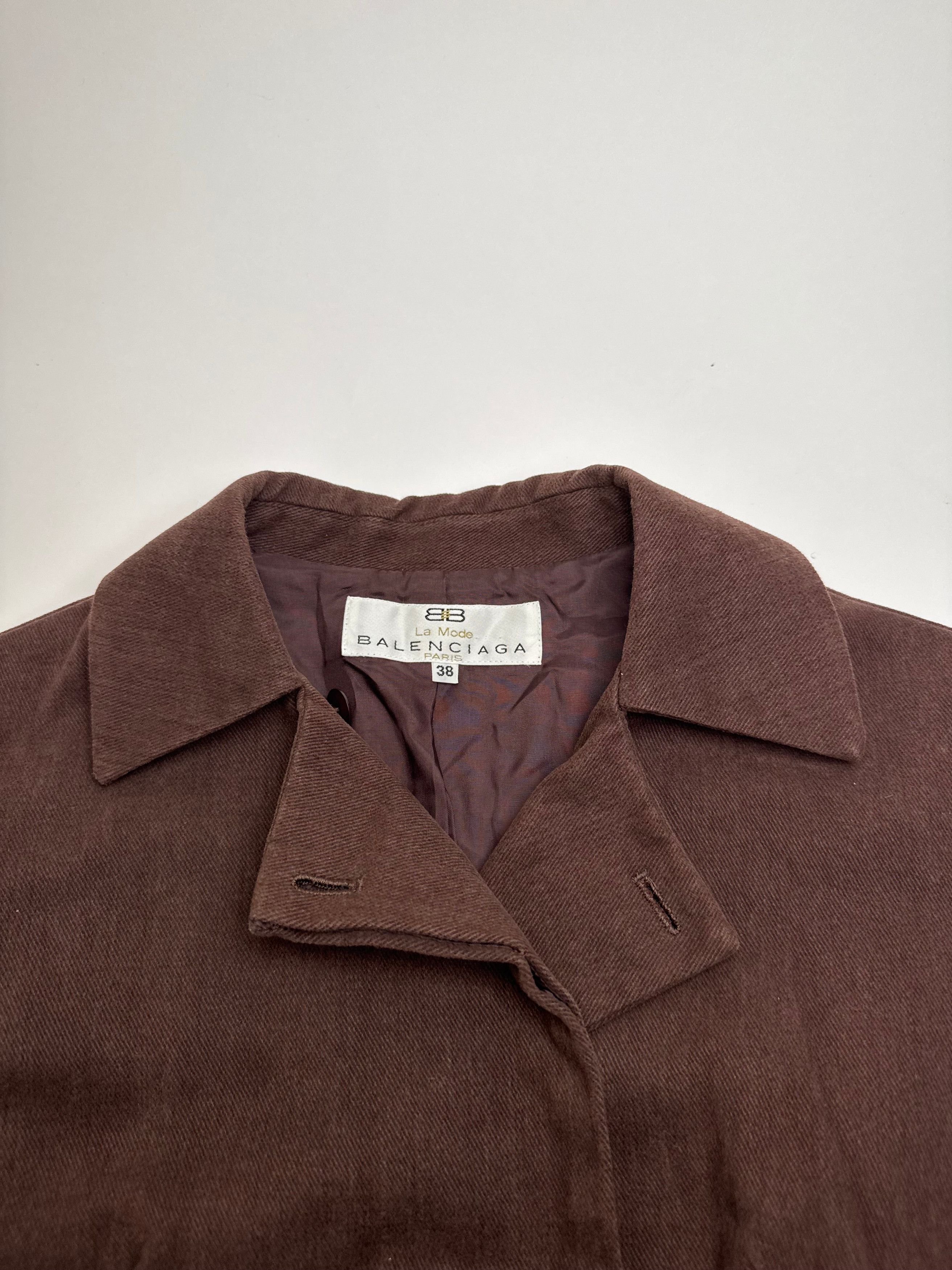Balenciaga Vintage Short Trenchcoat Brown 38\M Size S / US 4 / IT 40 - 7 Thumbnail