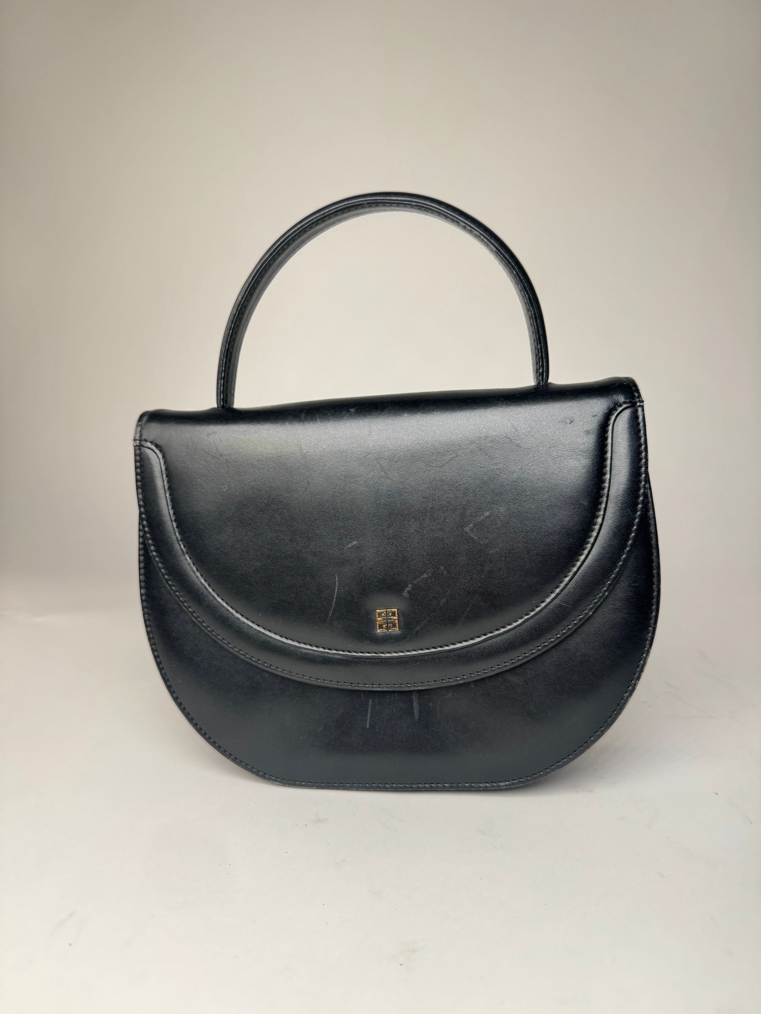 Givenchy Vintage Leather Handbag Black Size ONE SIZE - 12 Thumbnail