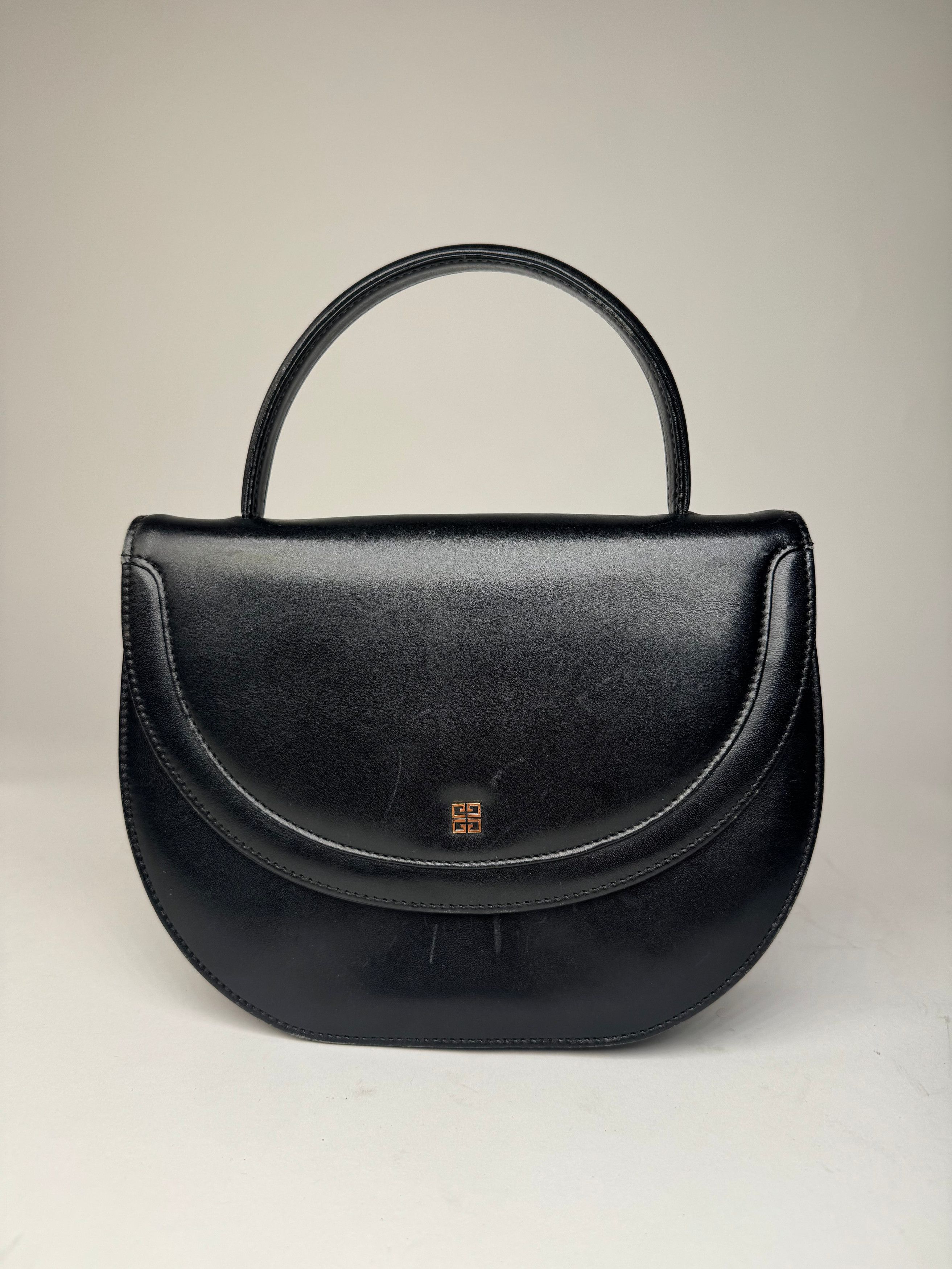 Givenchy Vintage Leather Handbag Black Size ONE SIZE - 6 Thumbnail