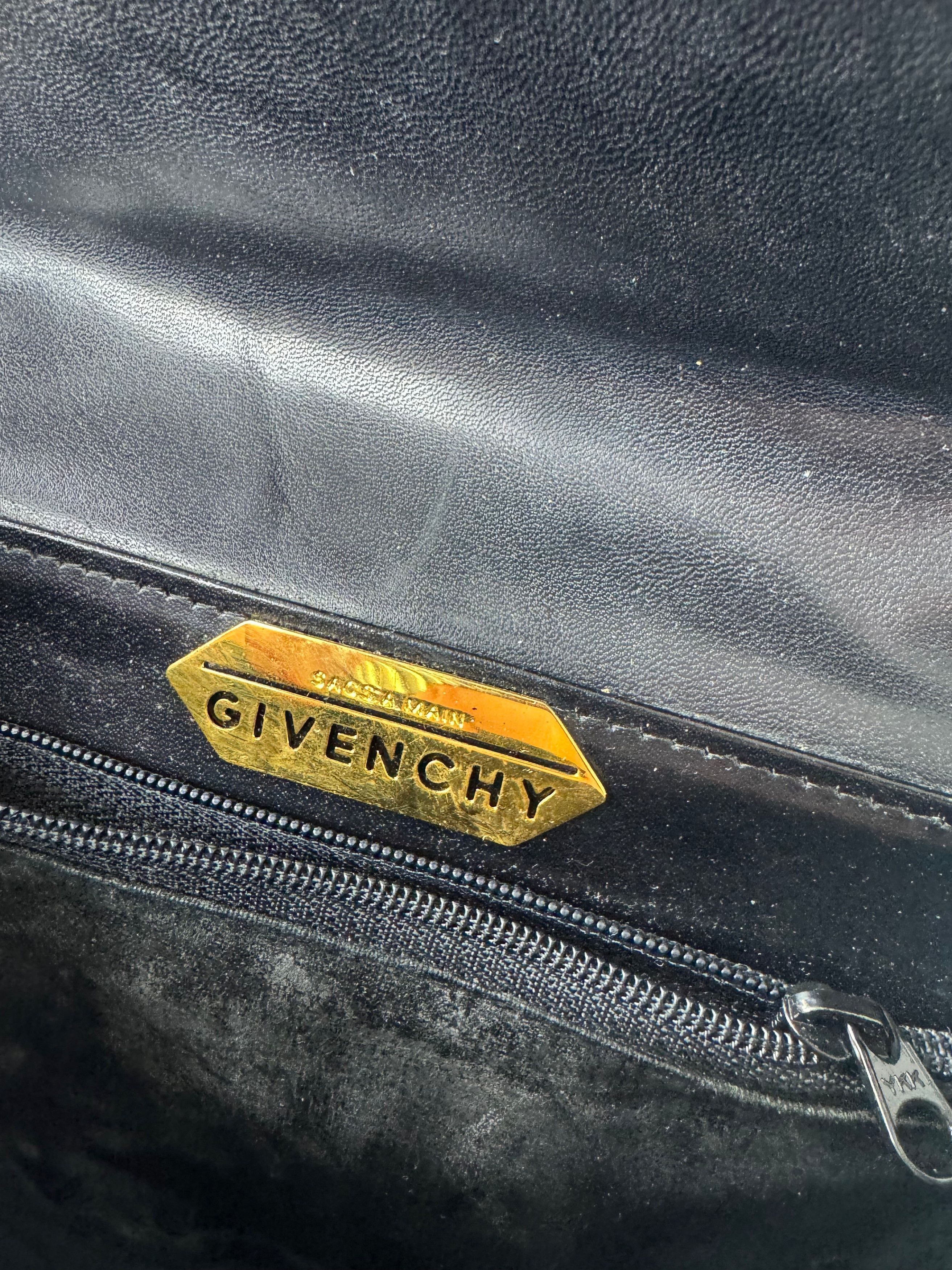 Givenchy Vintage Leather Handbag Black Size ONE SIZE - 7 Thumbnail