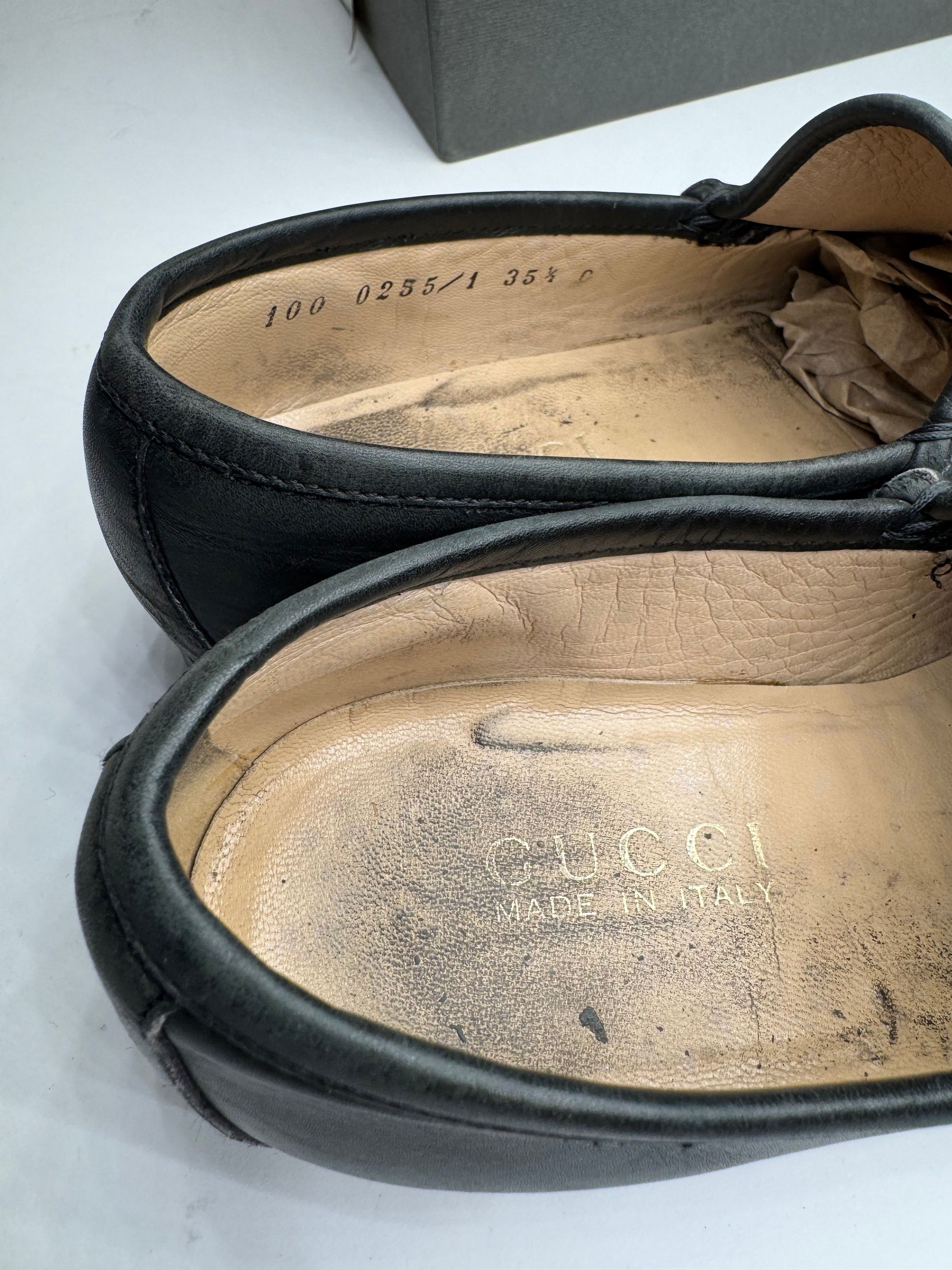 Gucci Vintage Horsebit Leather Loafer Black EU36C Size US 4.5 / IT 34.5 - 5 Thumbnail