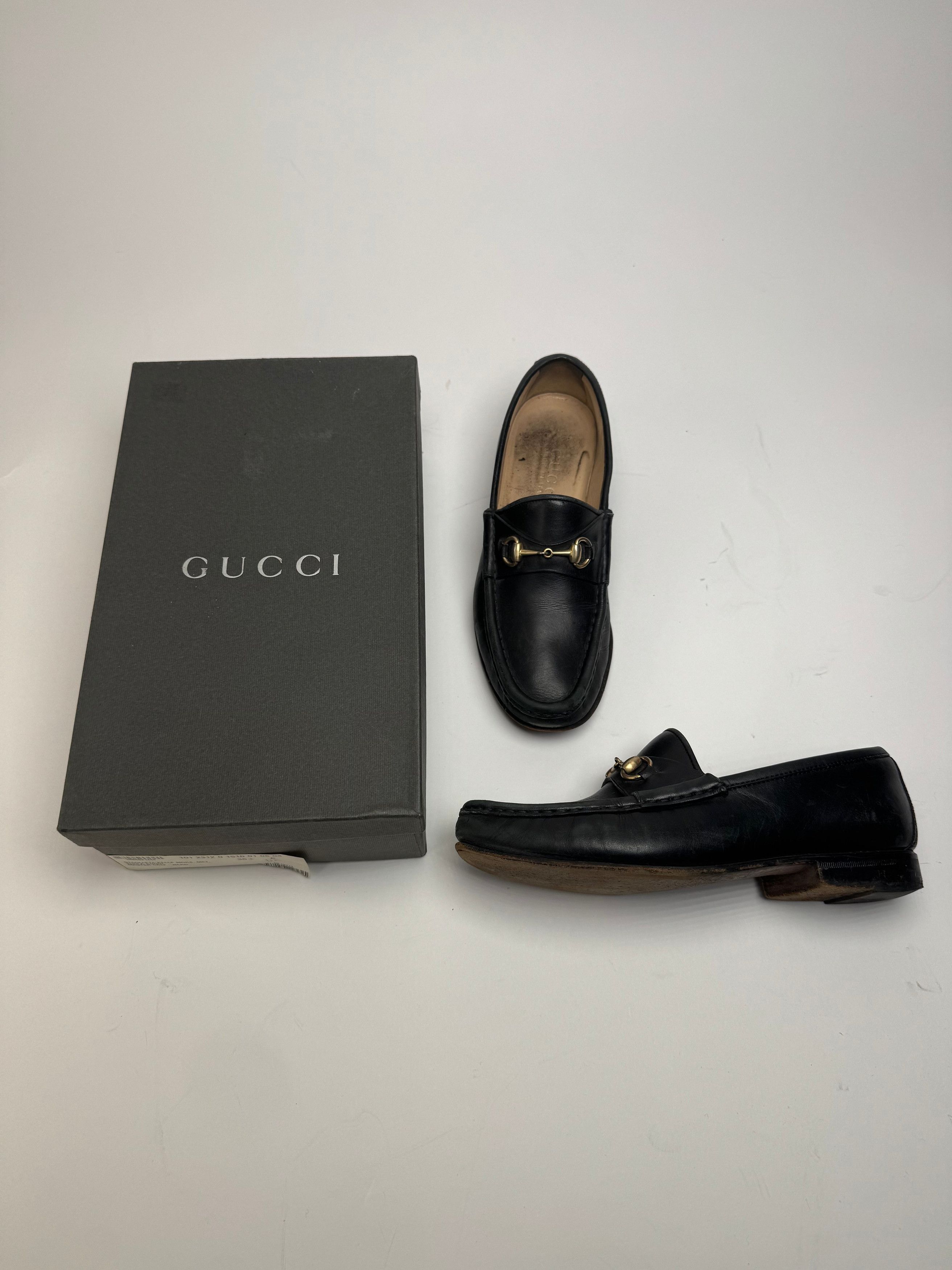 Gucci Vintage Horsebit Leather Loafer Black EU36C Size US 4.5 / IT 34.5 - 2 Thumbnail
