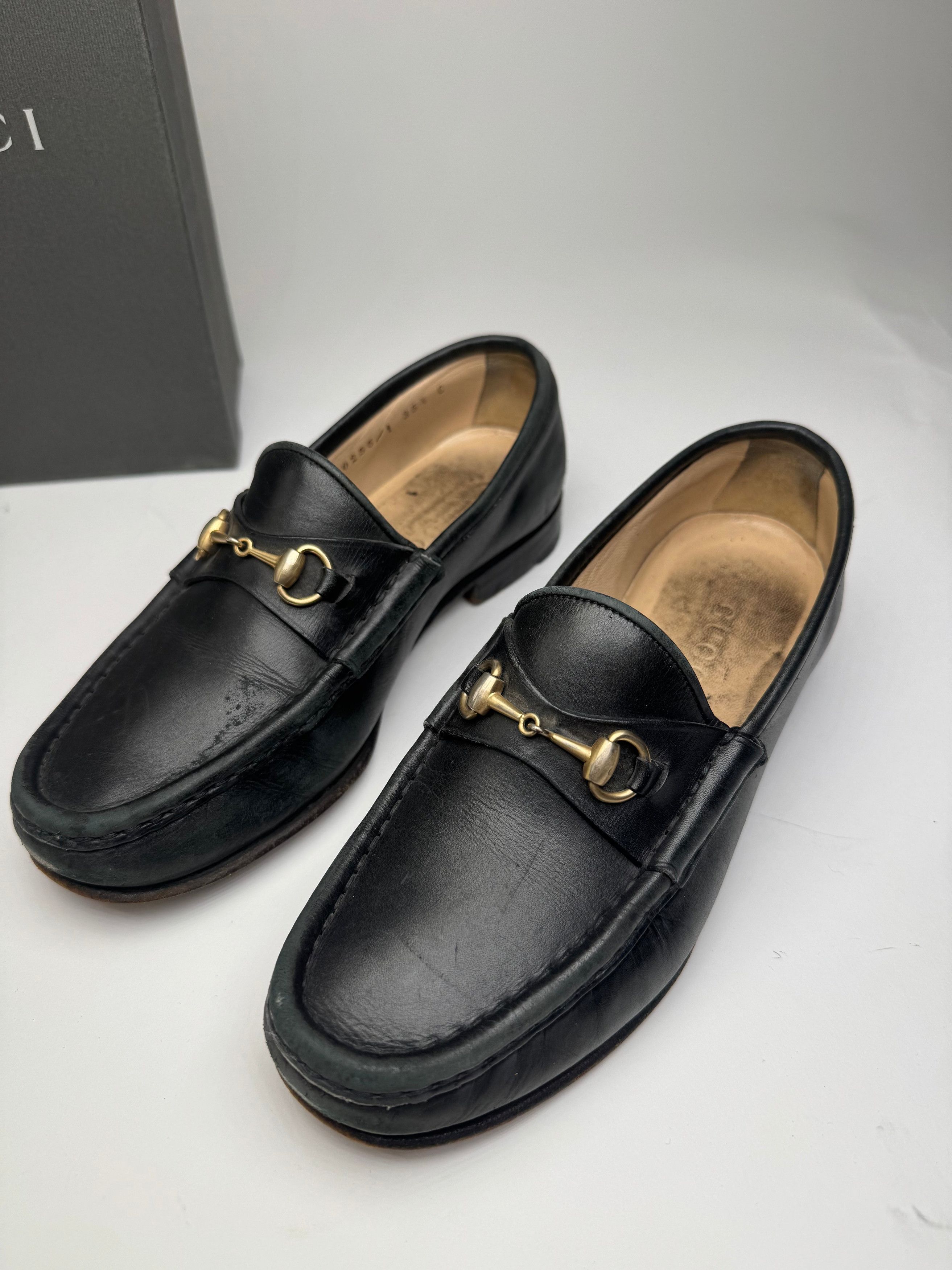 Gucci Vintage Horsebit Leather Loafer Black EU36C Size US 4.5 / IT 34.5 - 9 Thumbnail