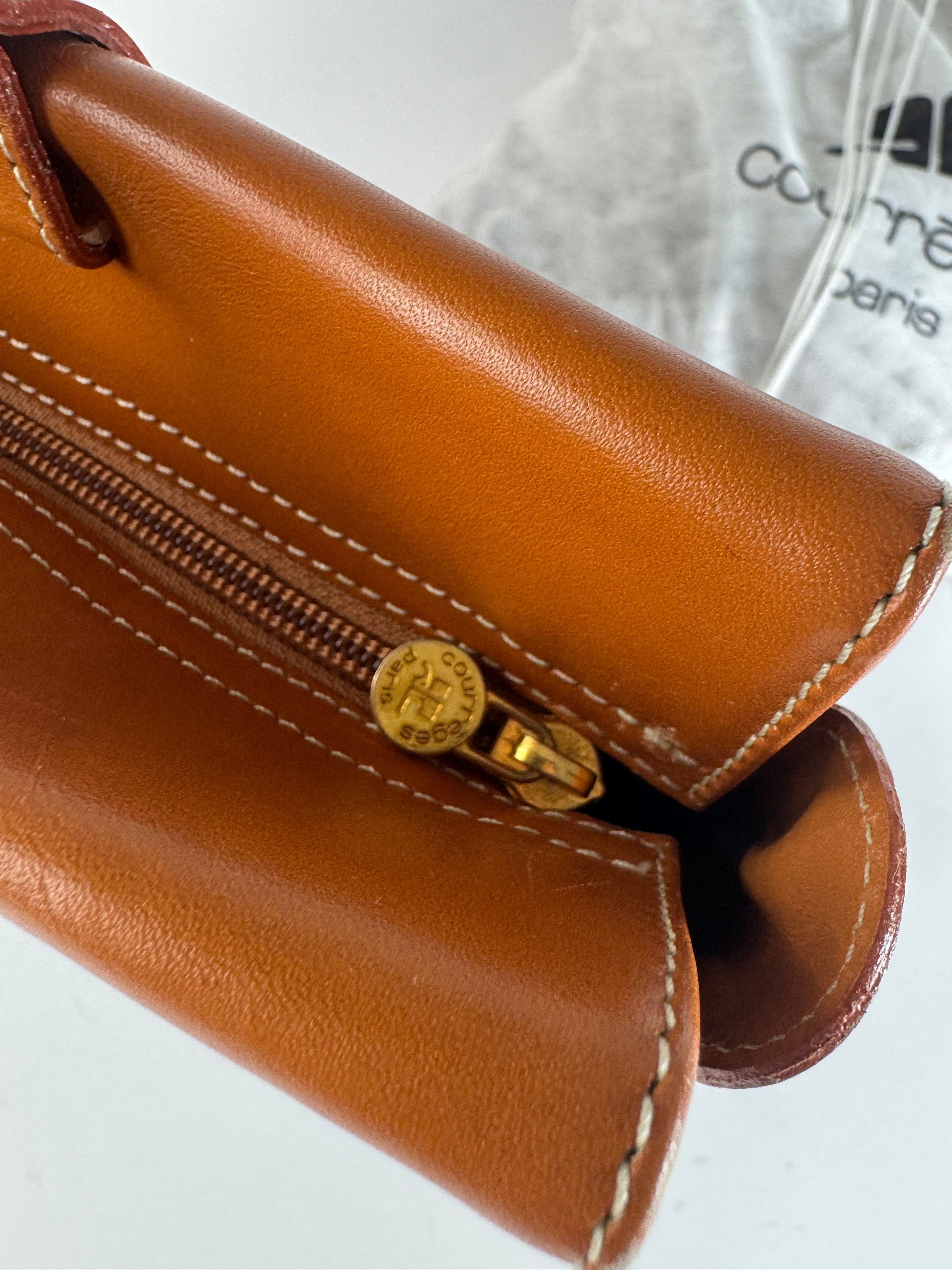 Courreges Vintage Leather Handbag Black Brown Size ONE SIZE - 10 Thumbnail