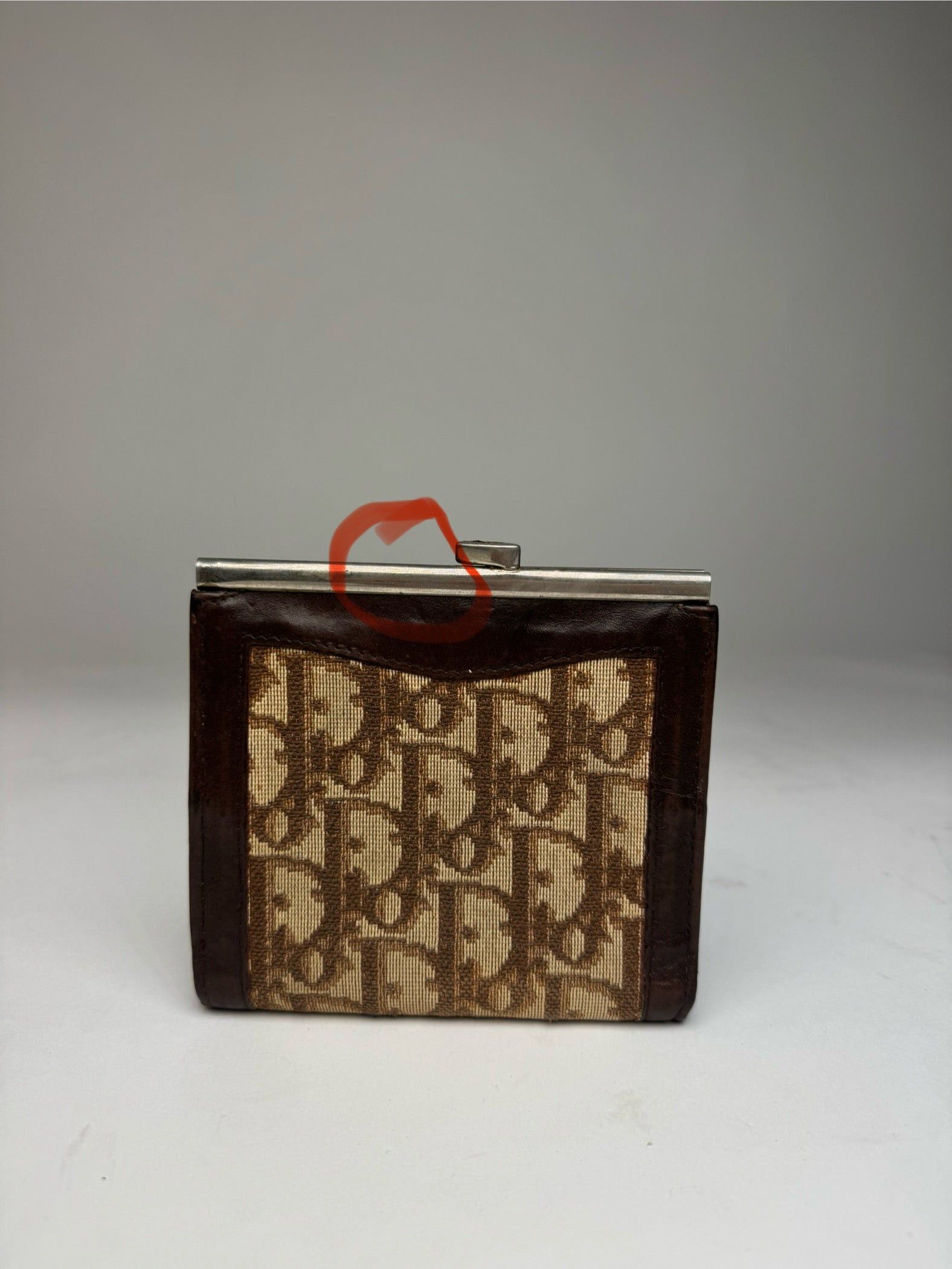 Dior Vintage Oblique Monogram Leather Wallet Brown Size ONE SIZE - 2 Thumbnail
