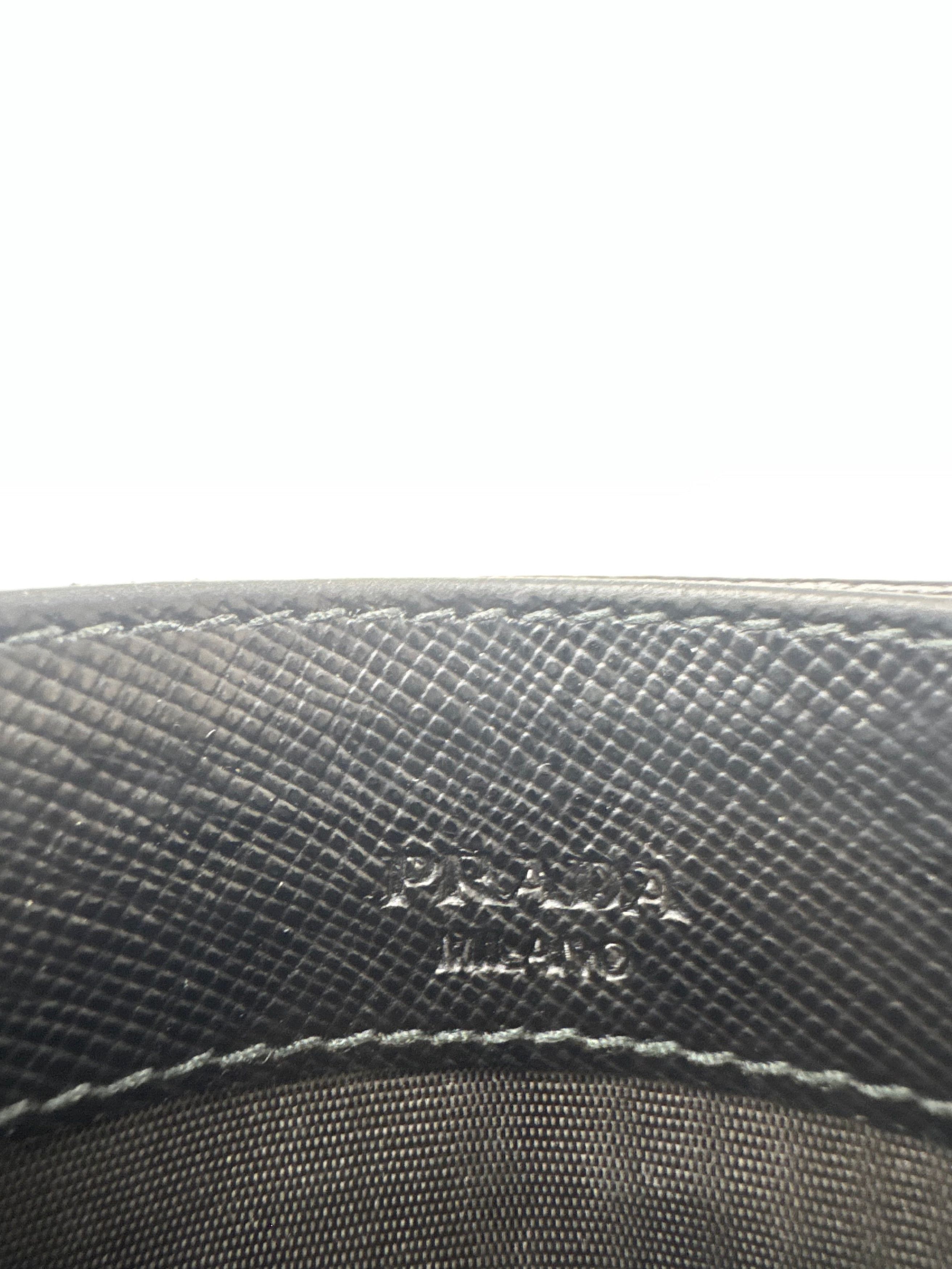 Prada Vintage Triangle Saffiano Leather Card Holder Black Size ONE SIZE - 10 Thumbnail