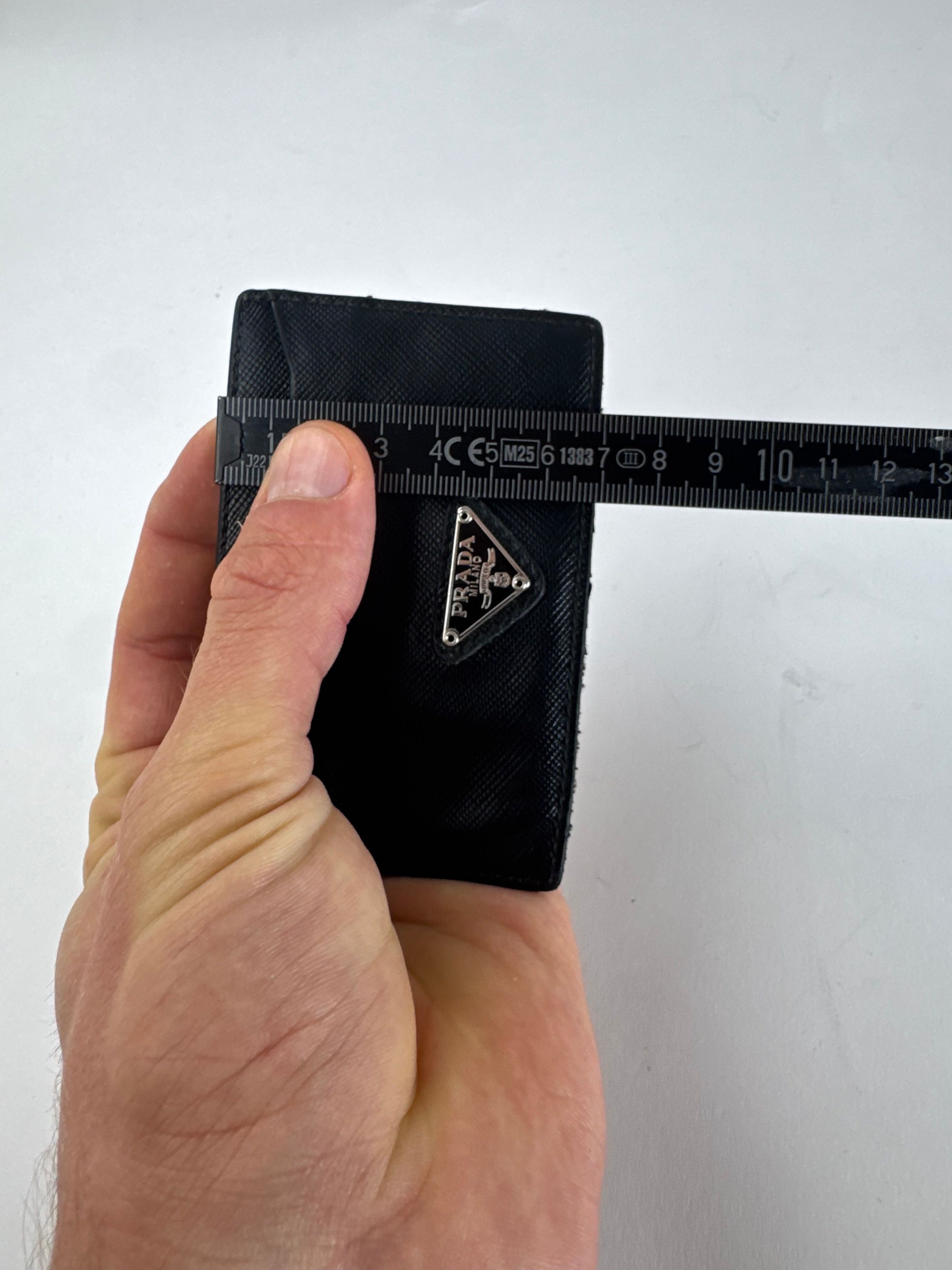 Prada Vintage Triangle Saffiano Leather Card Holder Black Size ONE SIZE - 9 Thumbnail