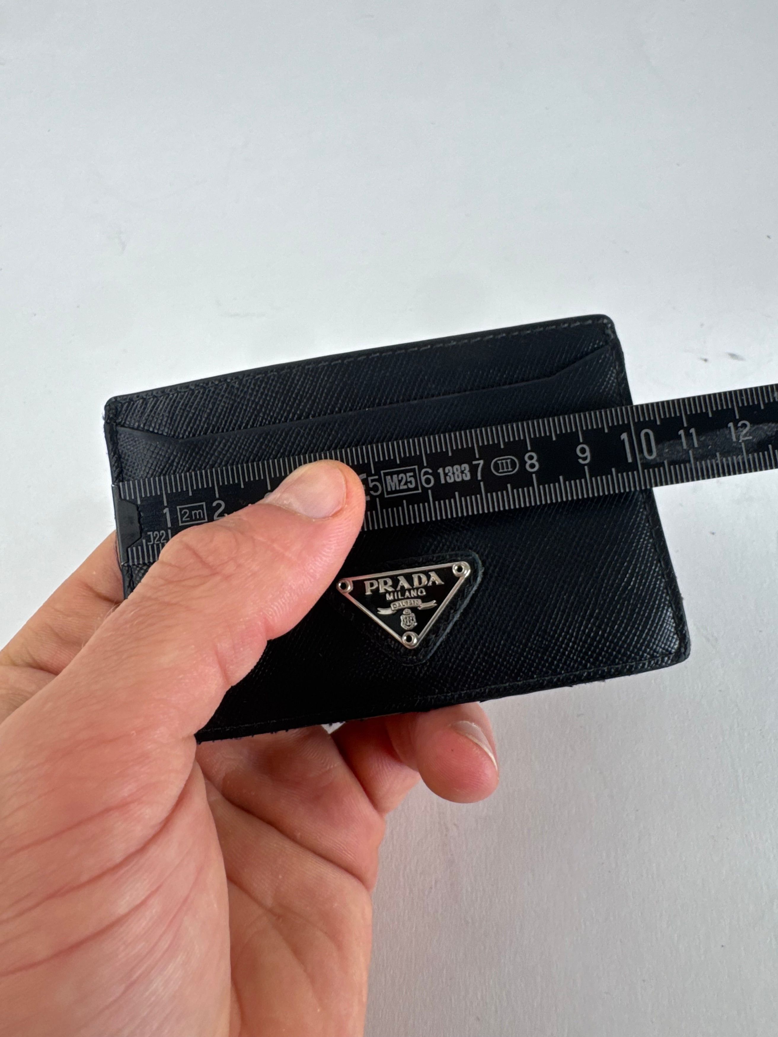 Prada Vintage Triangle Saffiano Leather Card Holder Black Size ONE SIZE - 7 Thumbnail