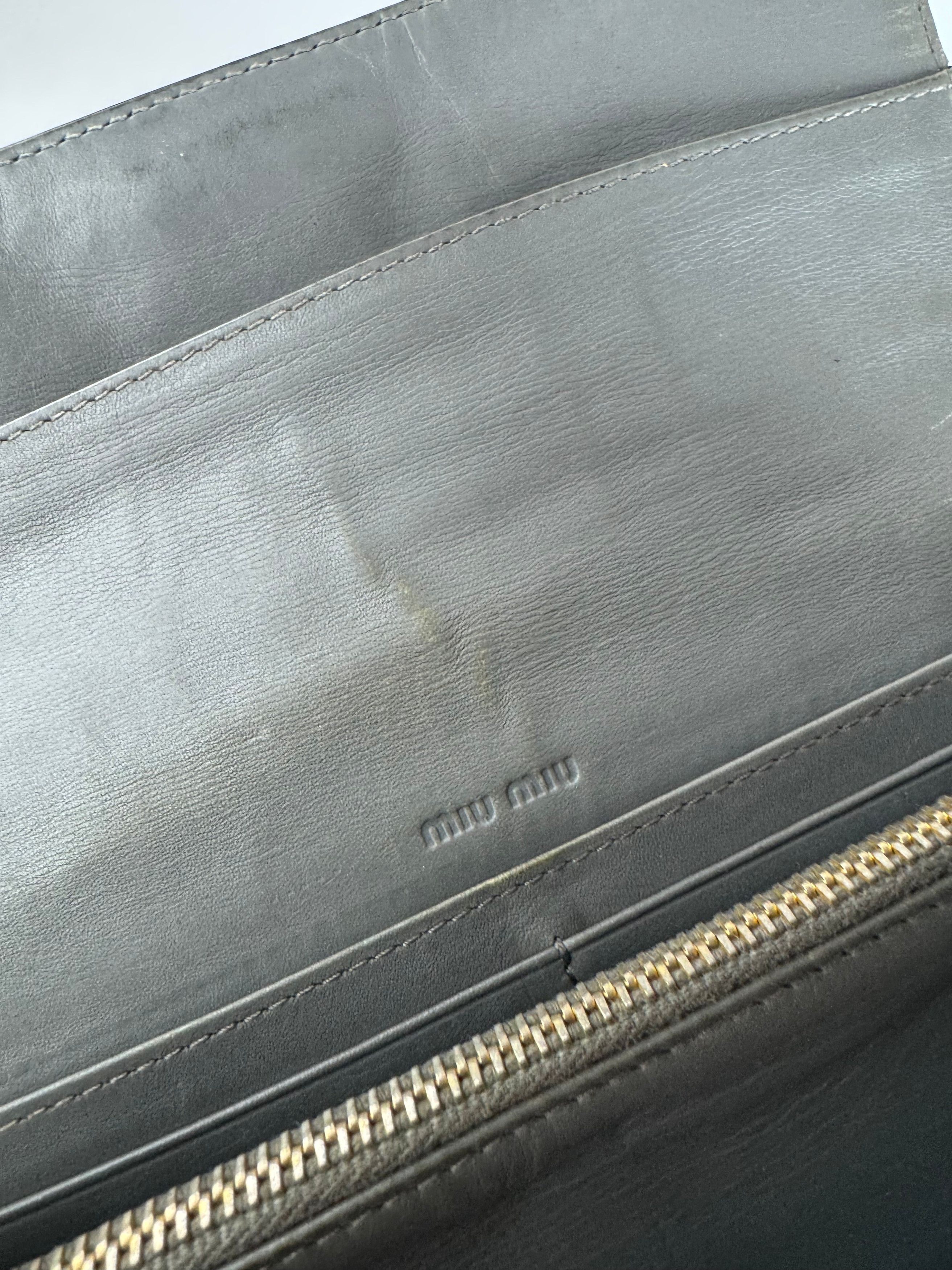 Miu Miu Vintage Crocodile Emblossed Leather Wallet Light Brown Size ONE SIZE - 7 Thumbnail