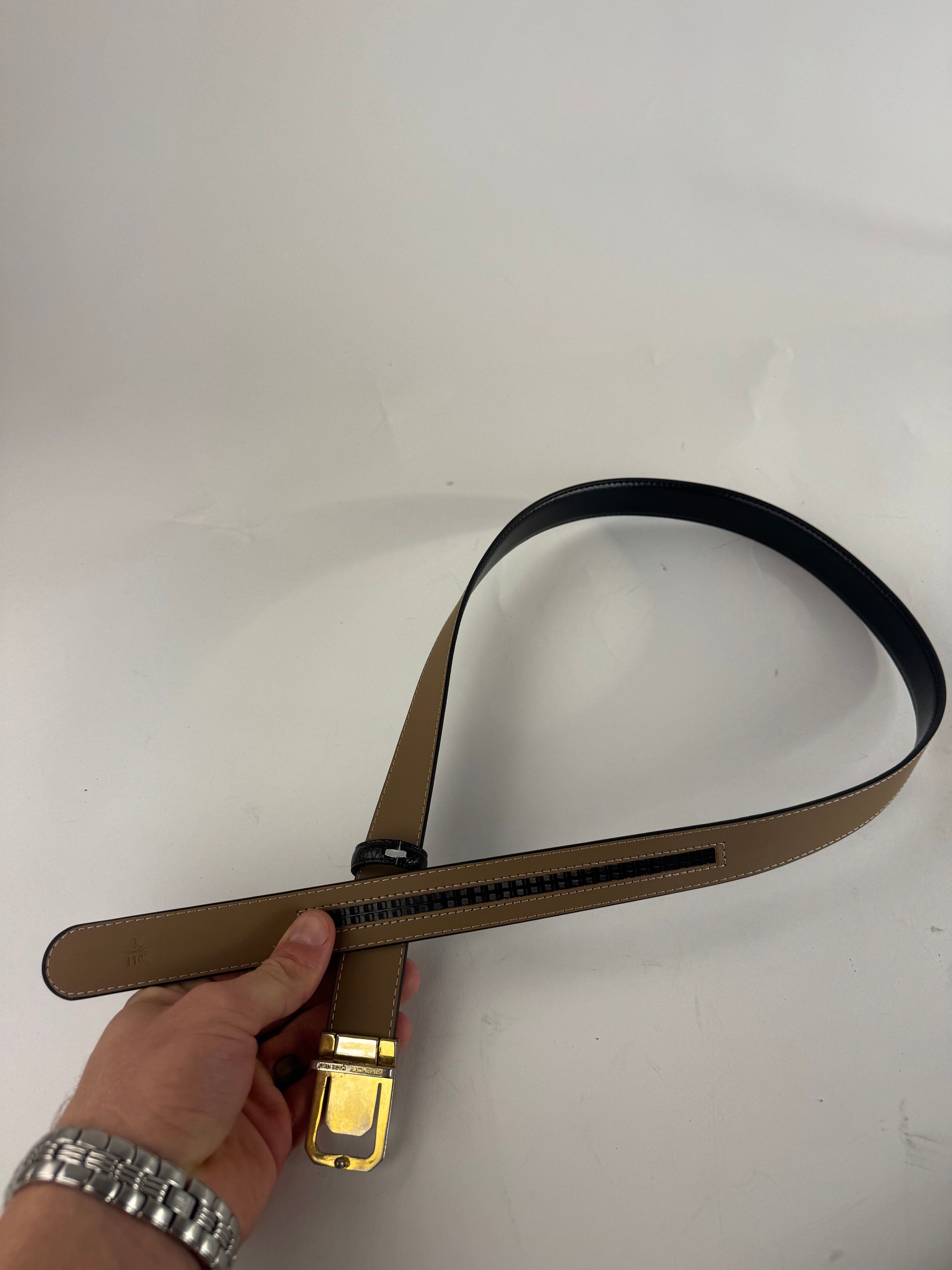 Givenchy Vintage Leather Belt Black Size ONE SIZE - 9 Thumbnail