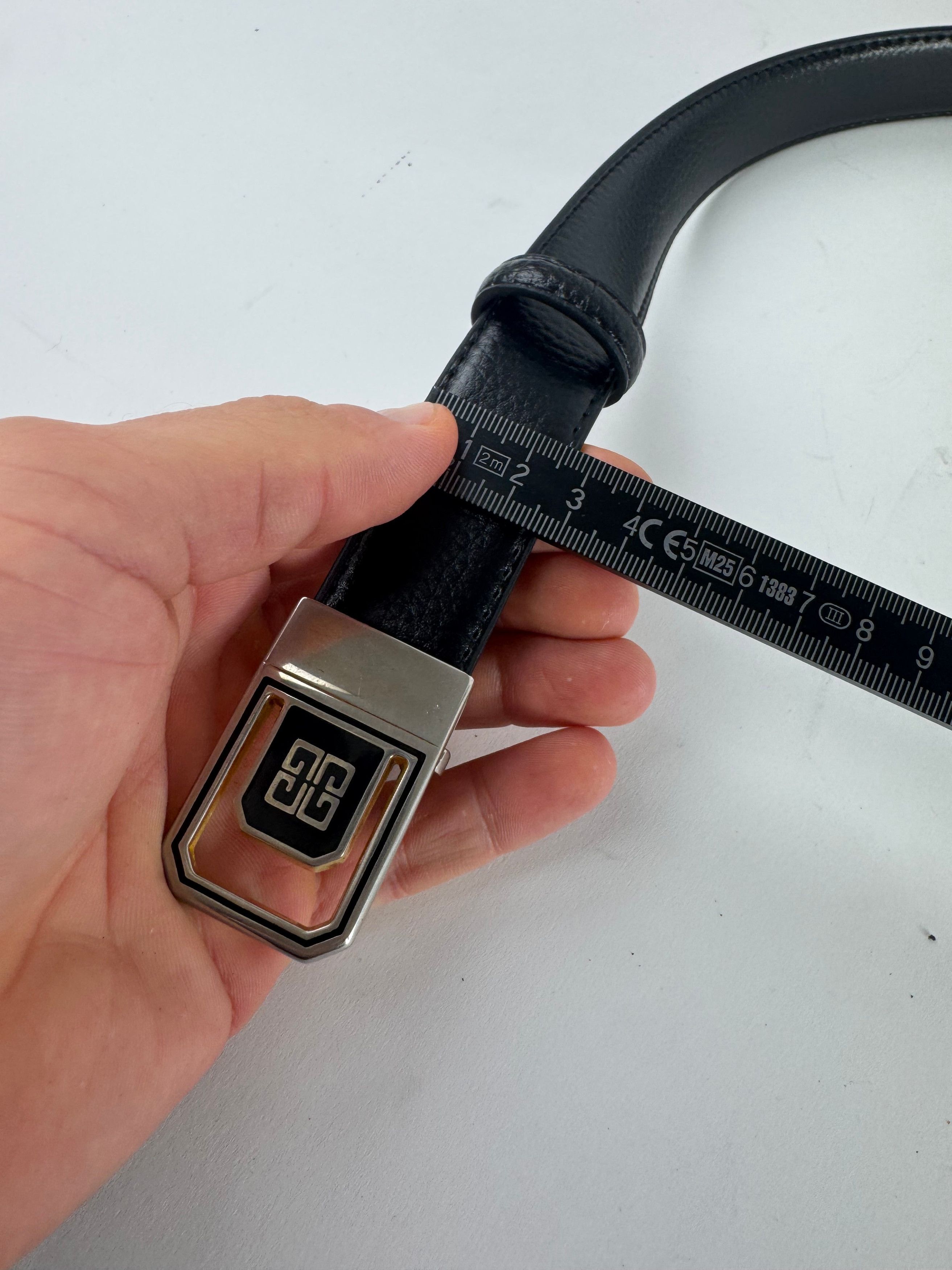 Givenchy Vintage Leather Belt Black Size ONE SIZE - 8 Thumbnail