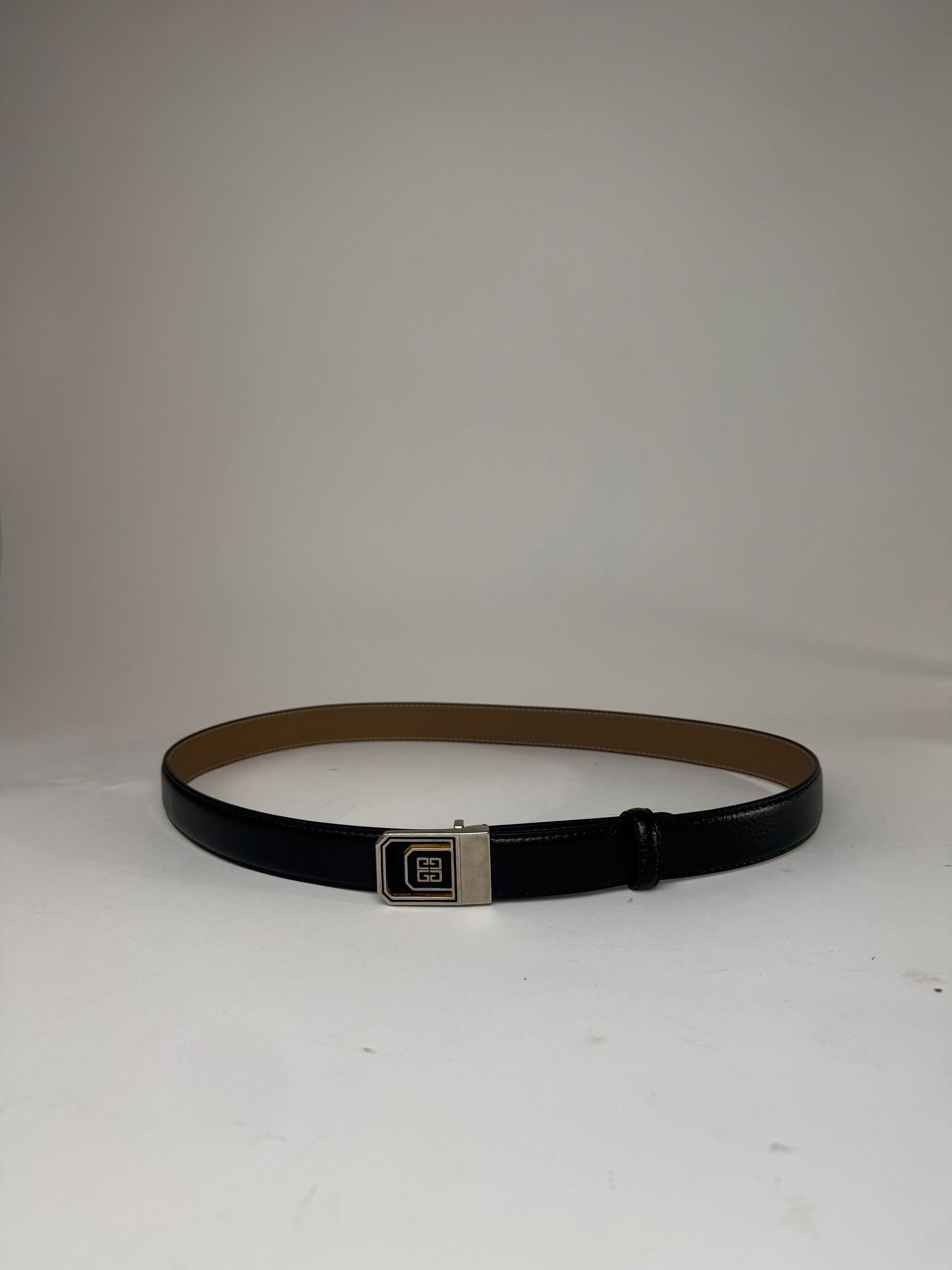 Givenchy Vintage Leather Belt Black Size ONE SIZE - 10 Thumbnail