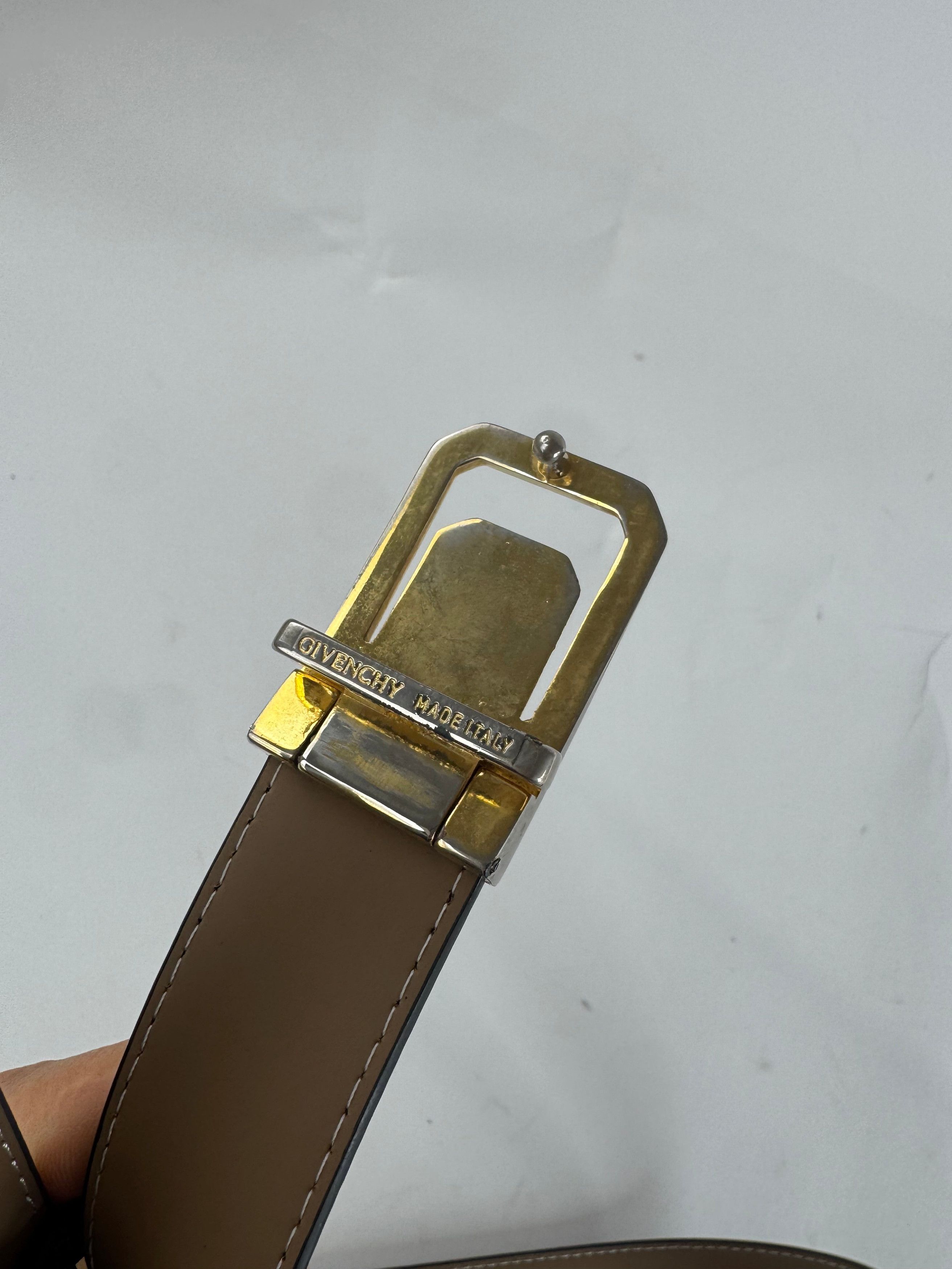 Givenchy Vintage Leather Belt Black Size ONE SIZE - 4 Thumbnail