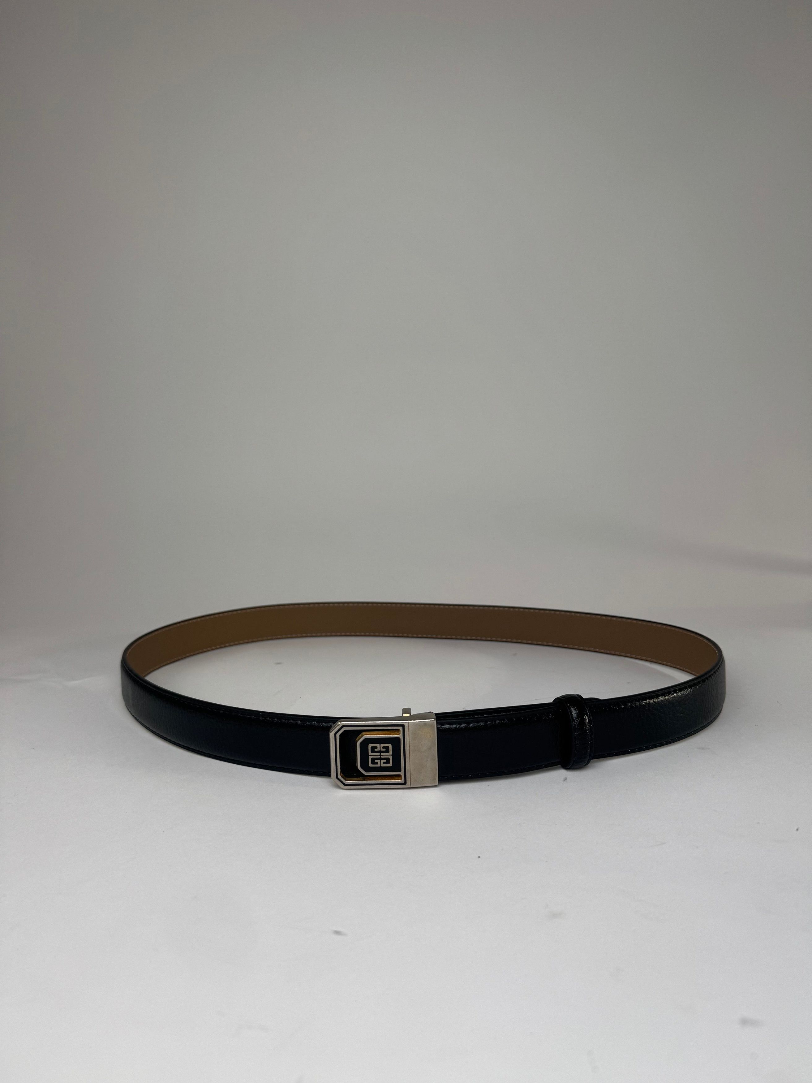 Givenchy Vintage Leather Belt Black Size ONE SIZE - 7 Thumbnail