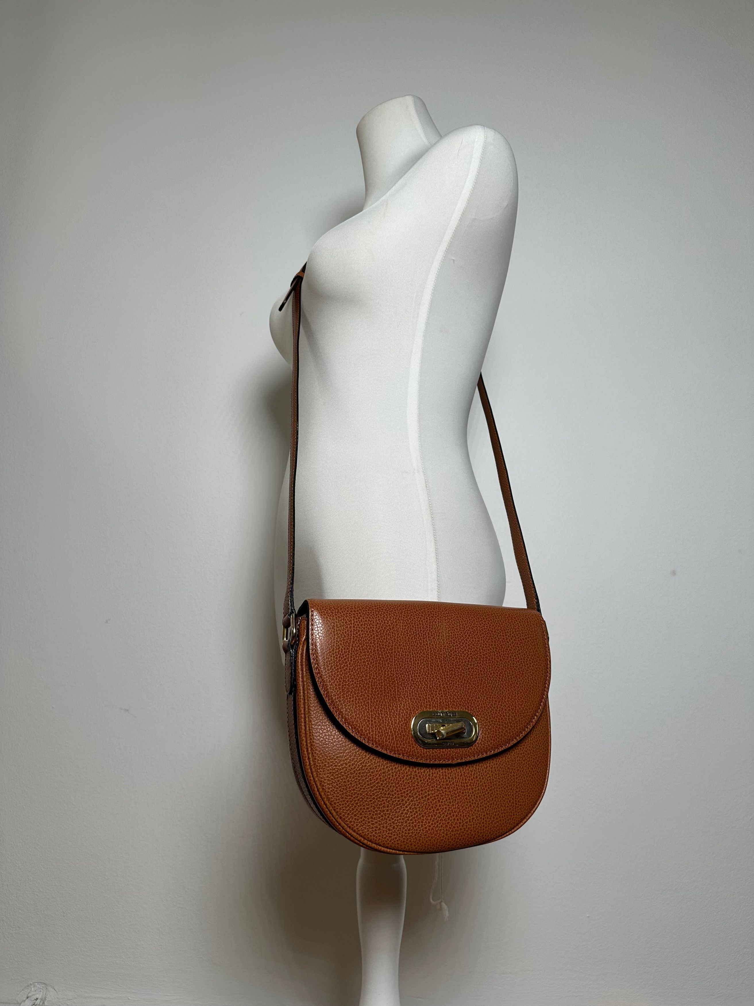 Courreges Vintage Leather Shoulder Bag Brown Size ONE SIZE - 2 Thumbnail