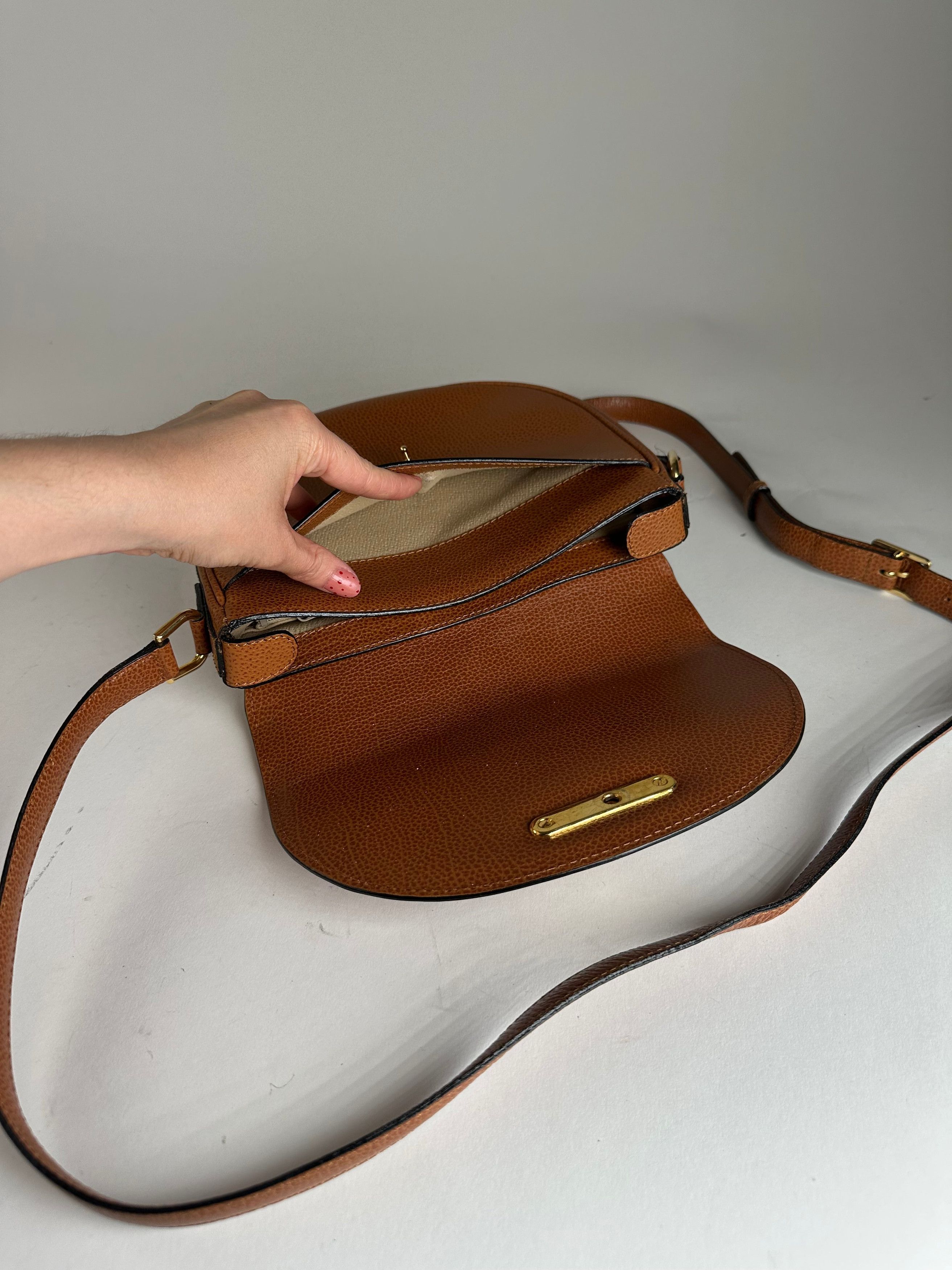 Courreges Vintage Leather Shoulder Bag Brown Size ONE SIZE - 9 Thumbnail