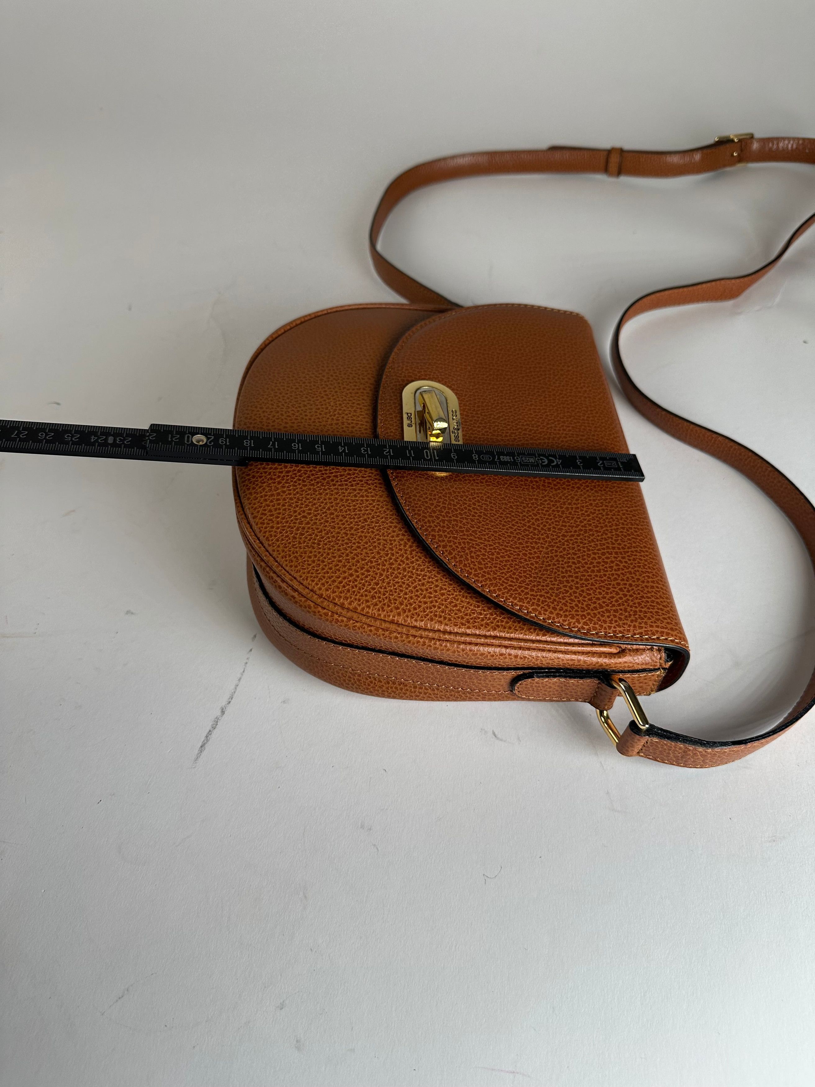 Courreges Vintage Leather Shoulder Bag Brown Size ONE SIZE - 6 Thumbnail