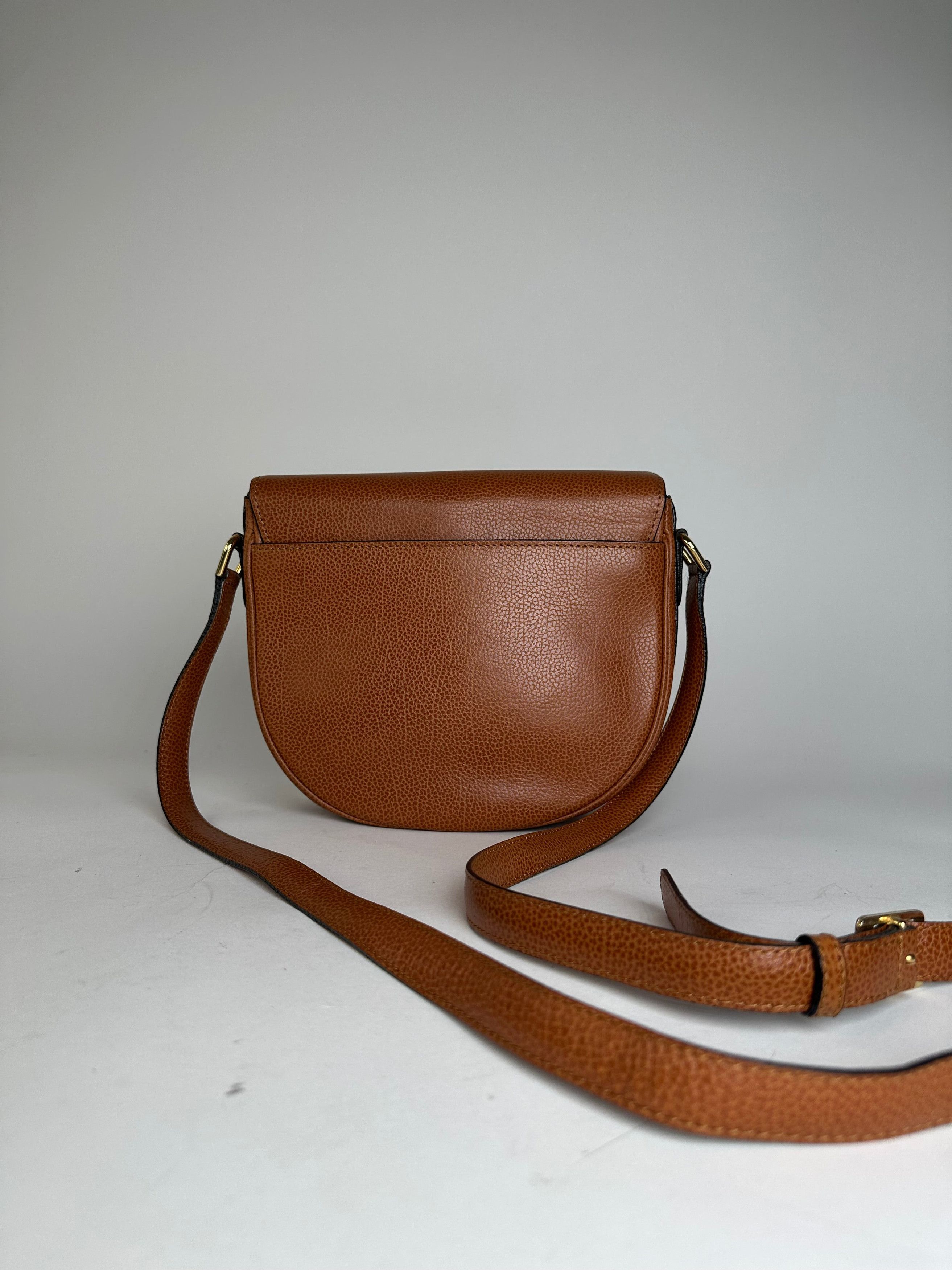 Courreges Vintage Leather Shoulder Bag Brown Size ONE SIZE - 3 Thumbnail