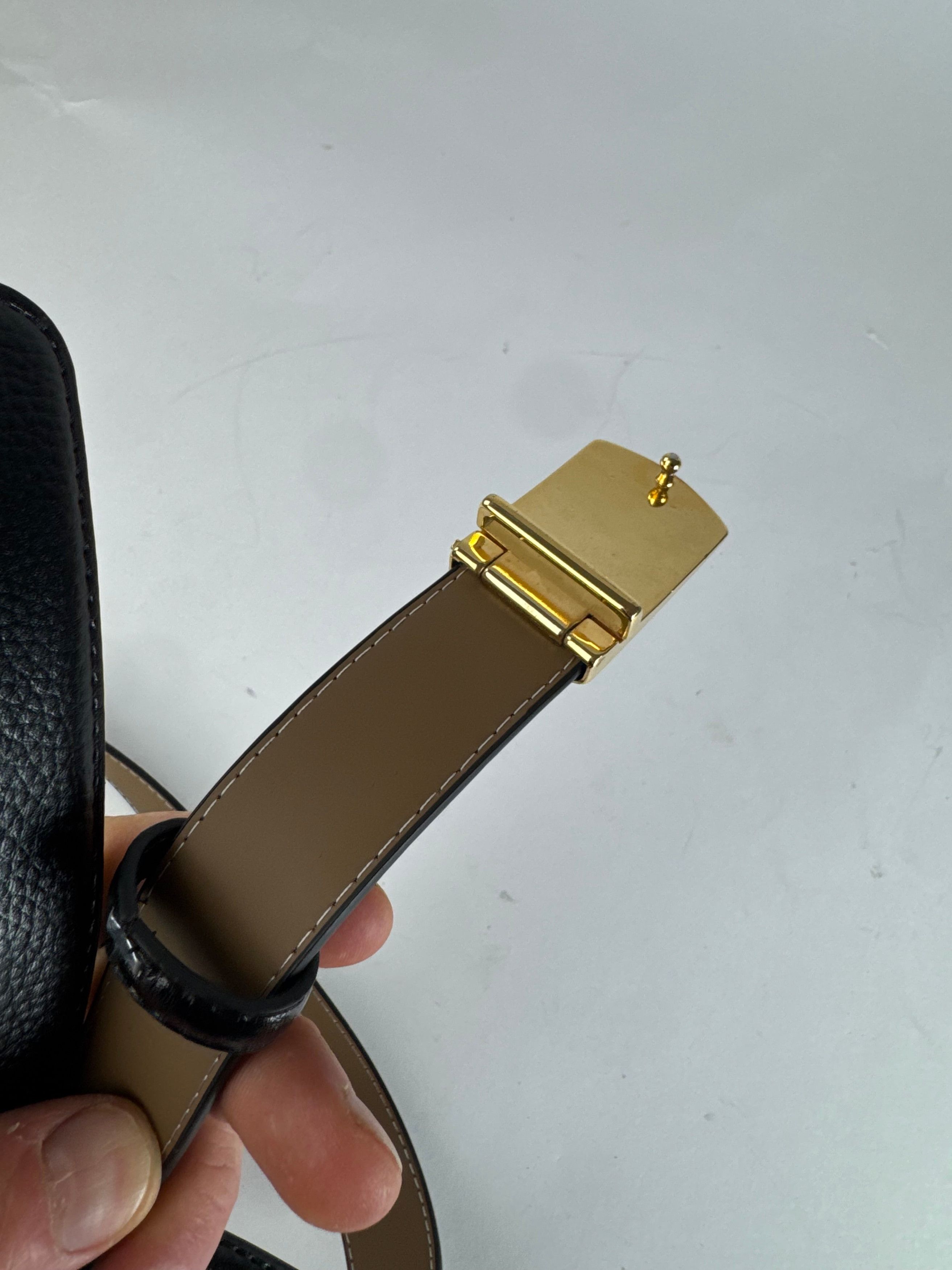 Courreges Vintage Leather Belt Black Size ONE SIZE - 4 Thumbnail