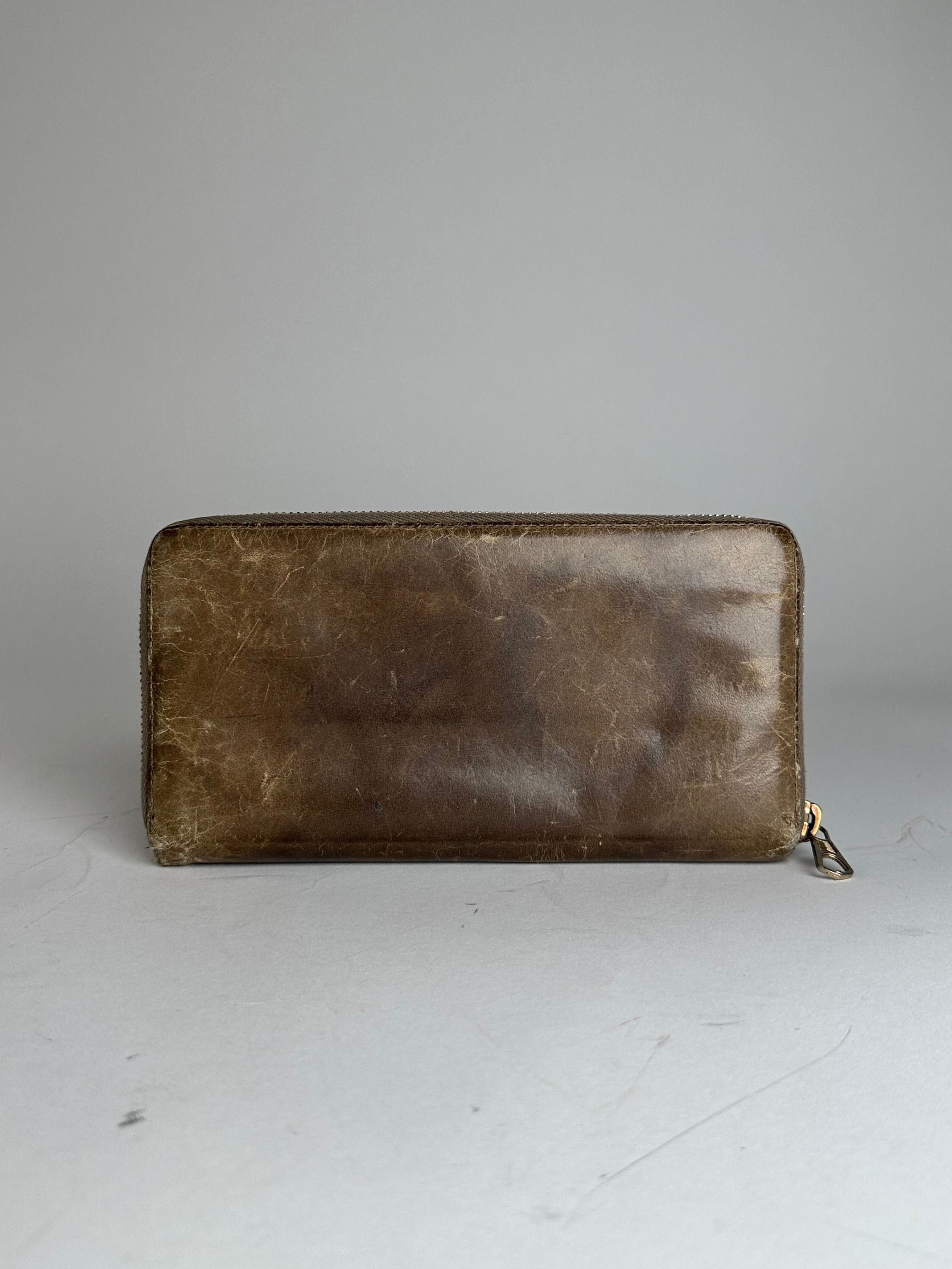 Balenciaga Vintage City Bag Design Leather Wallet Brown Size ONE SIZE - 2 Thumbnail