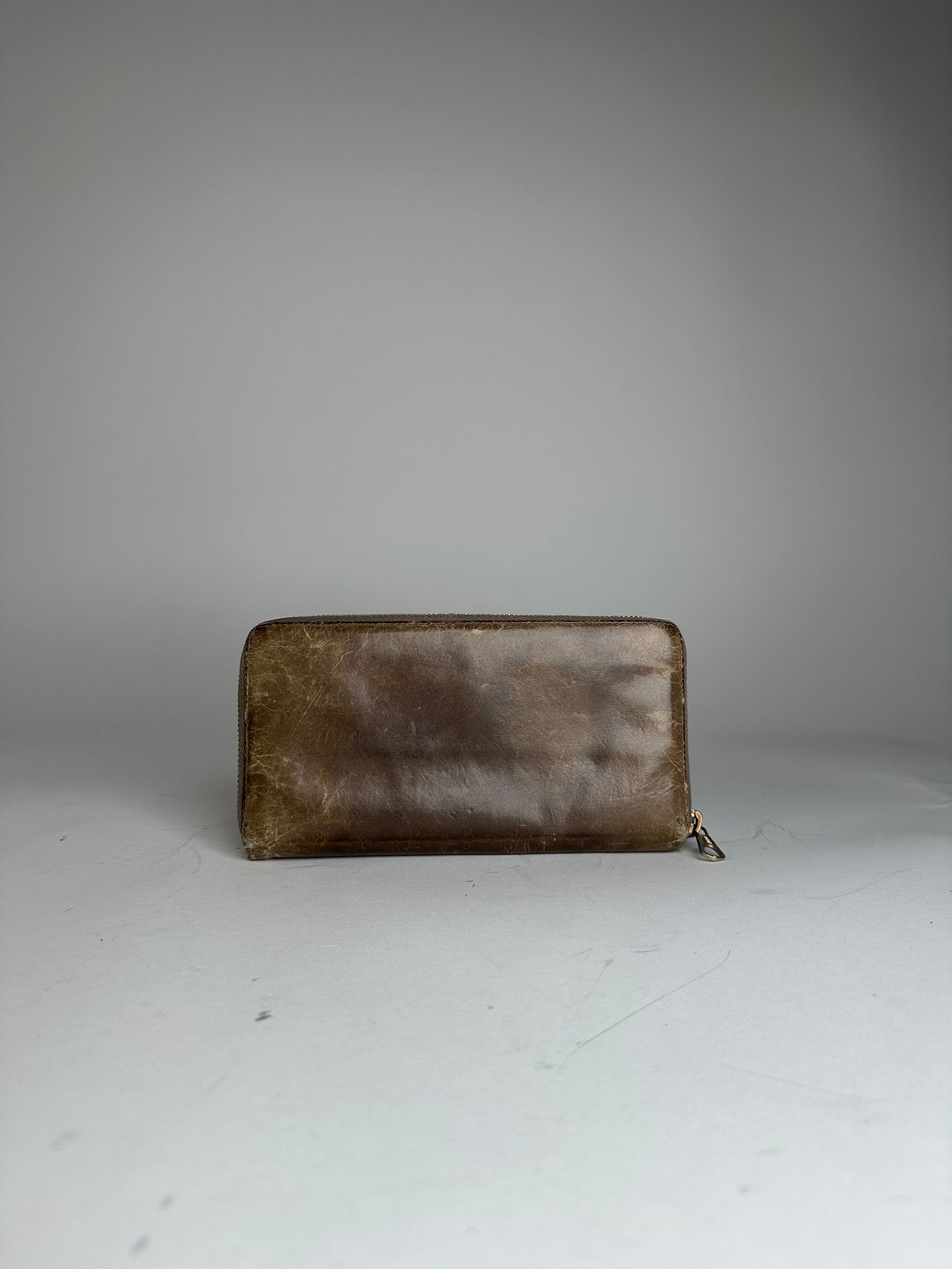 Balenciaga Vintage City Bag Design Leather Wallet Brown Size ONE SIZE - 9 Thumbnail