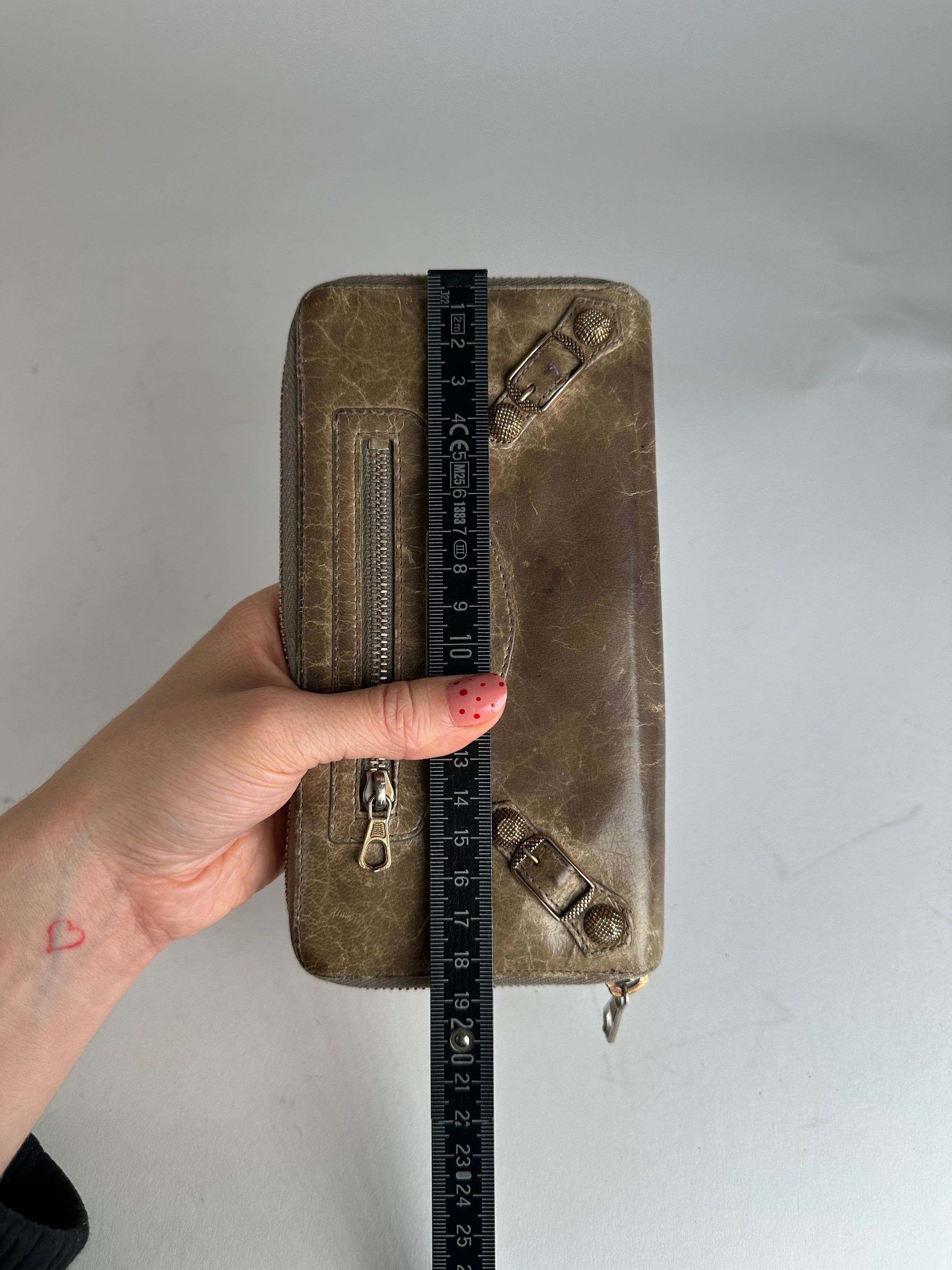 Balenciaga Vintage City Bag Design Leather Wallet Brown Size ONE SIZE - 6 Thumbnail