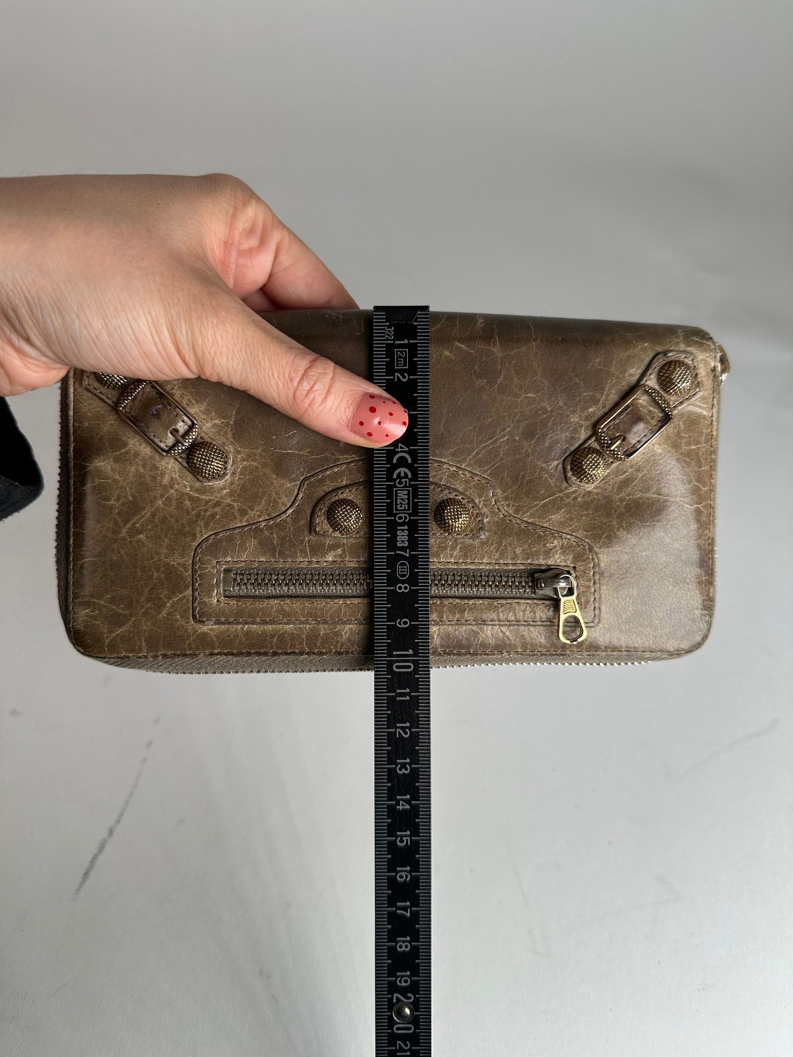 Balenciaga Vintage City Bag Design Leather Wallet Brown Size ONE SIZE - 7 Thumbnail