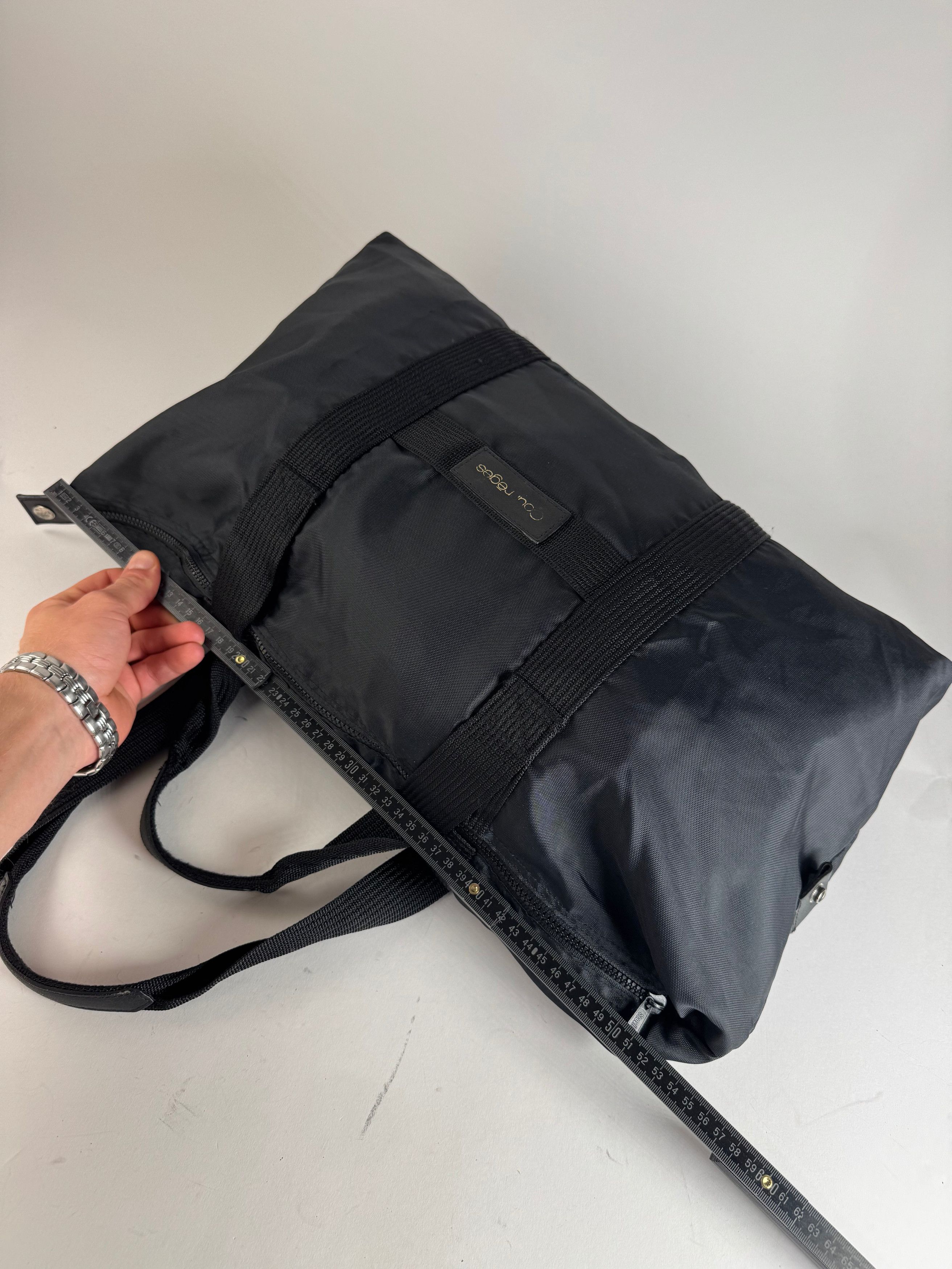 Courreges Vintage Polyester Duffel Bag Black Size ONE SIZE - 10 Thumbnail