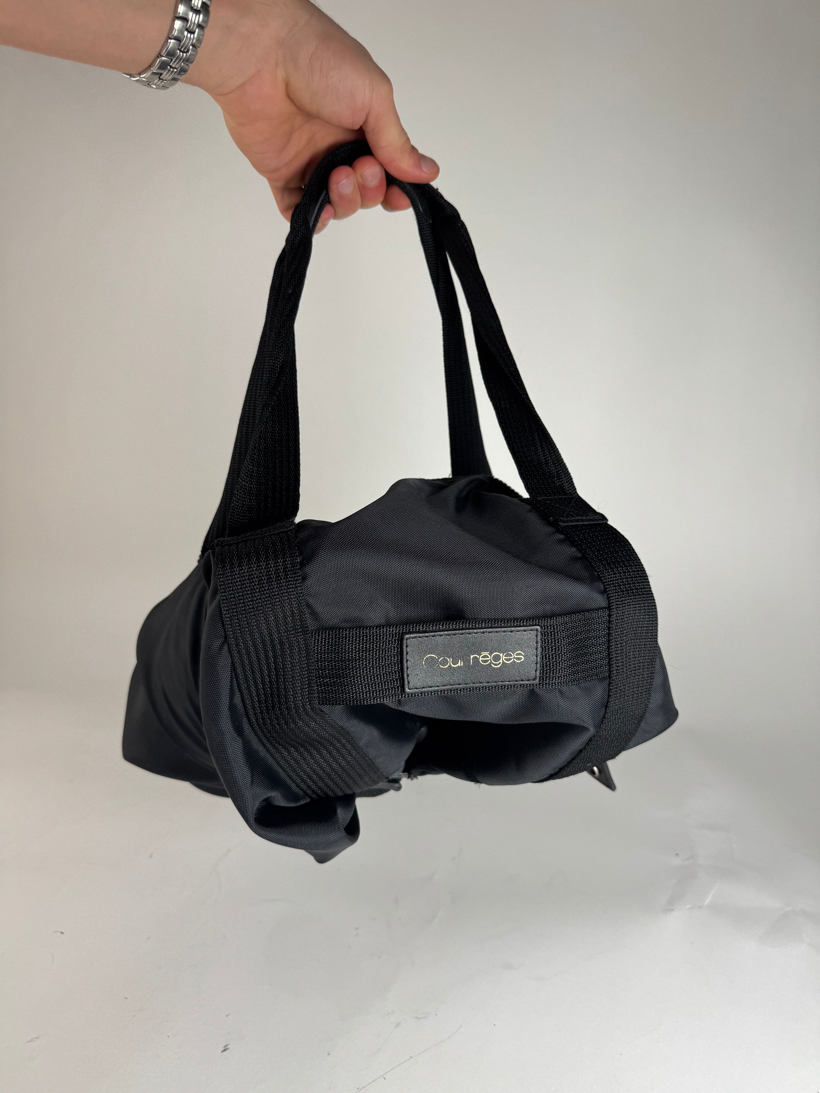Courreges Vintage Polyester Duffel Bag Black Size ONE SIZE - 4 Thumbnail