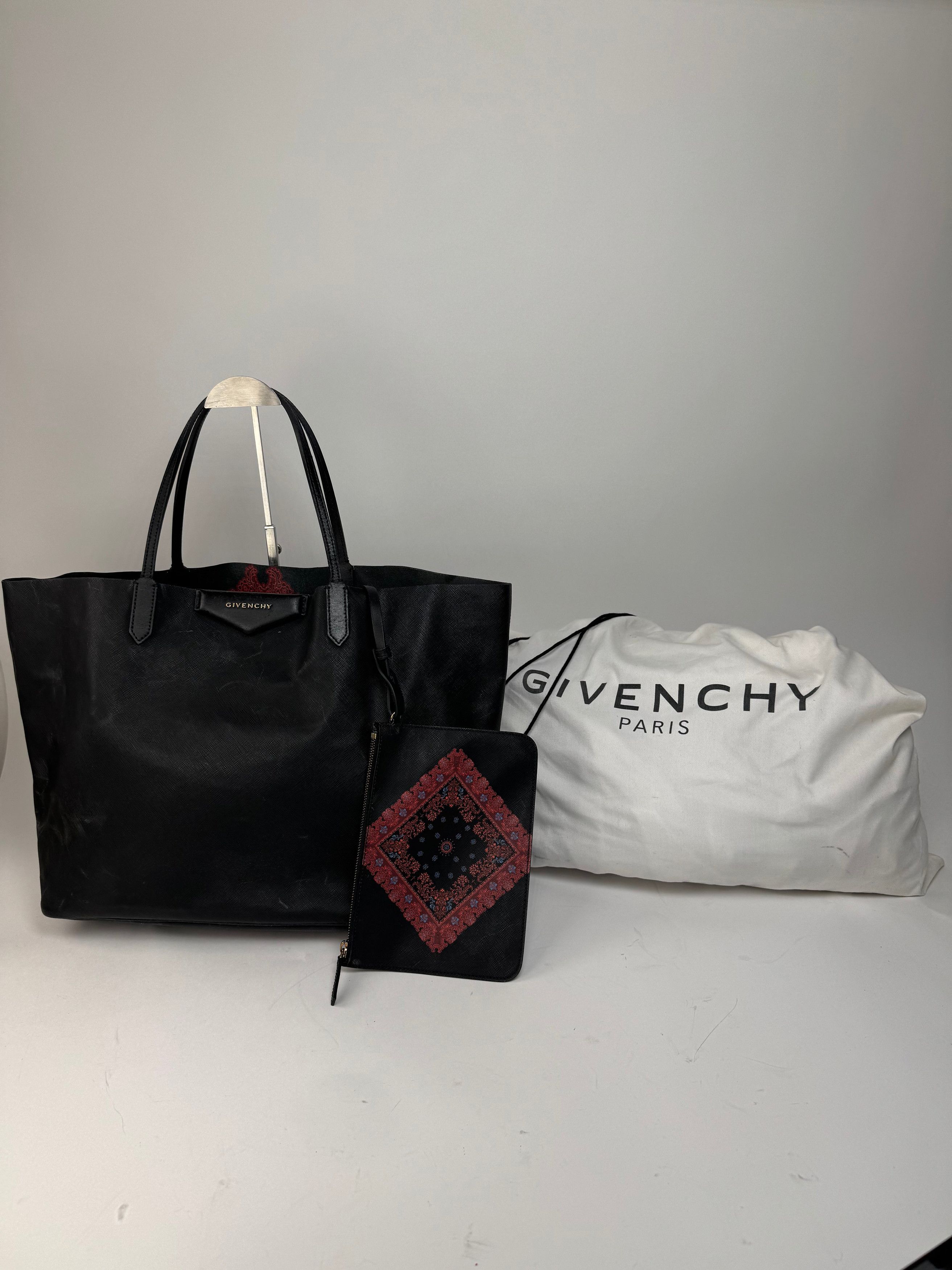 Givenchy Vintage Antigona Leather Tote Bag Black Abstract Size ONE SIZE - 2 Thumbnail