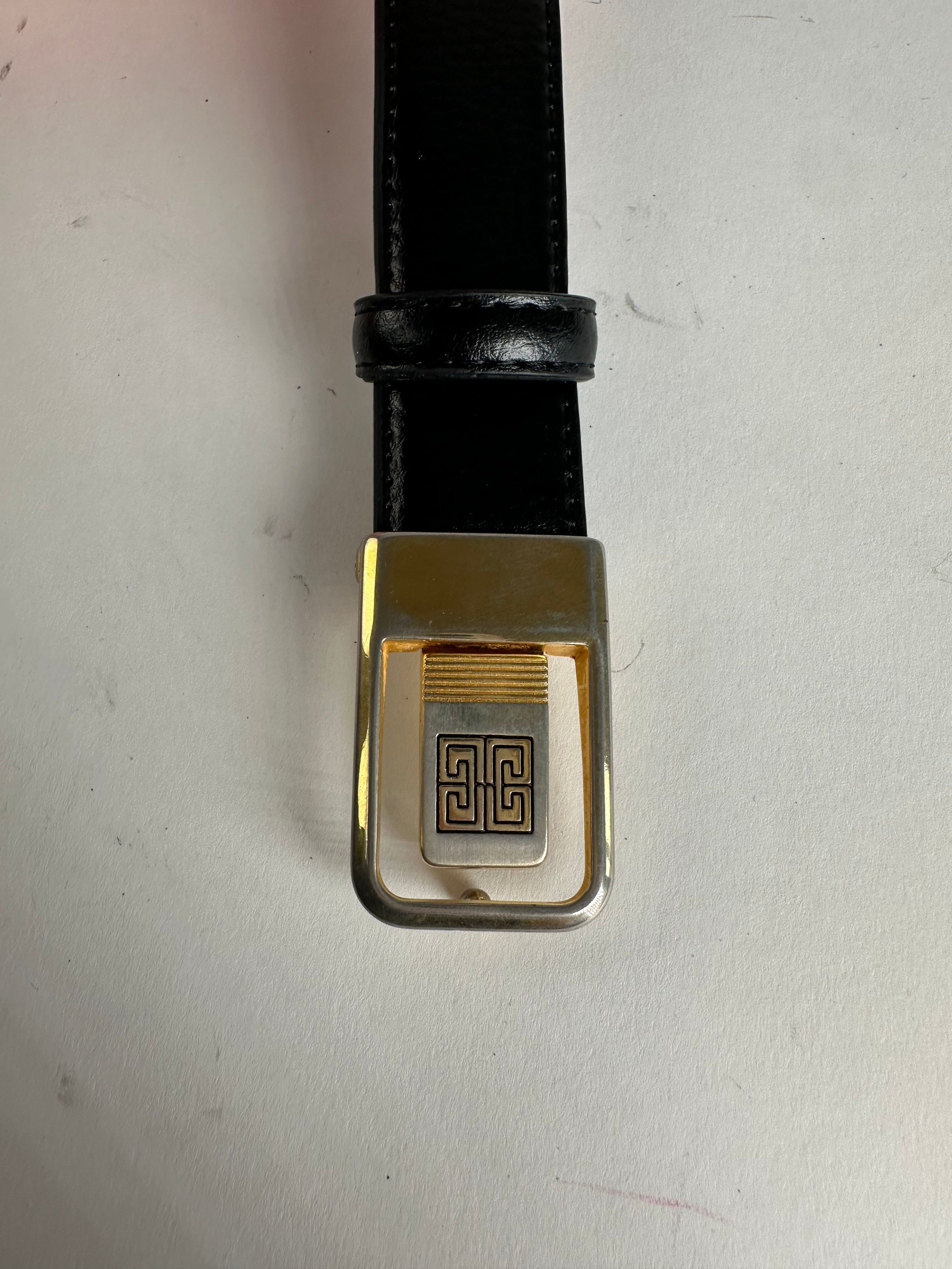 Givenchy Vintage Snake Emblossed Leather Belt Black Size ONE SIZE - 2 Thumbnail