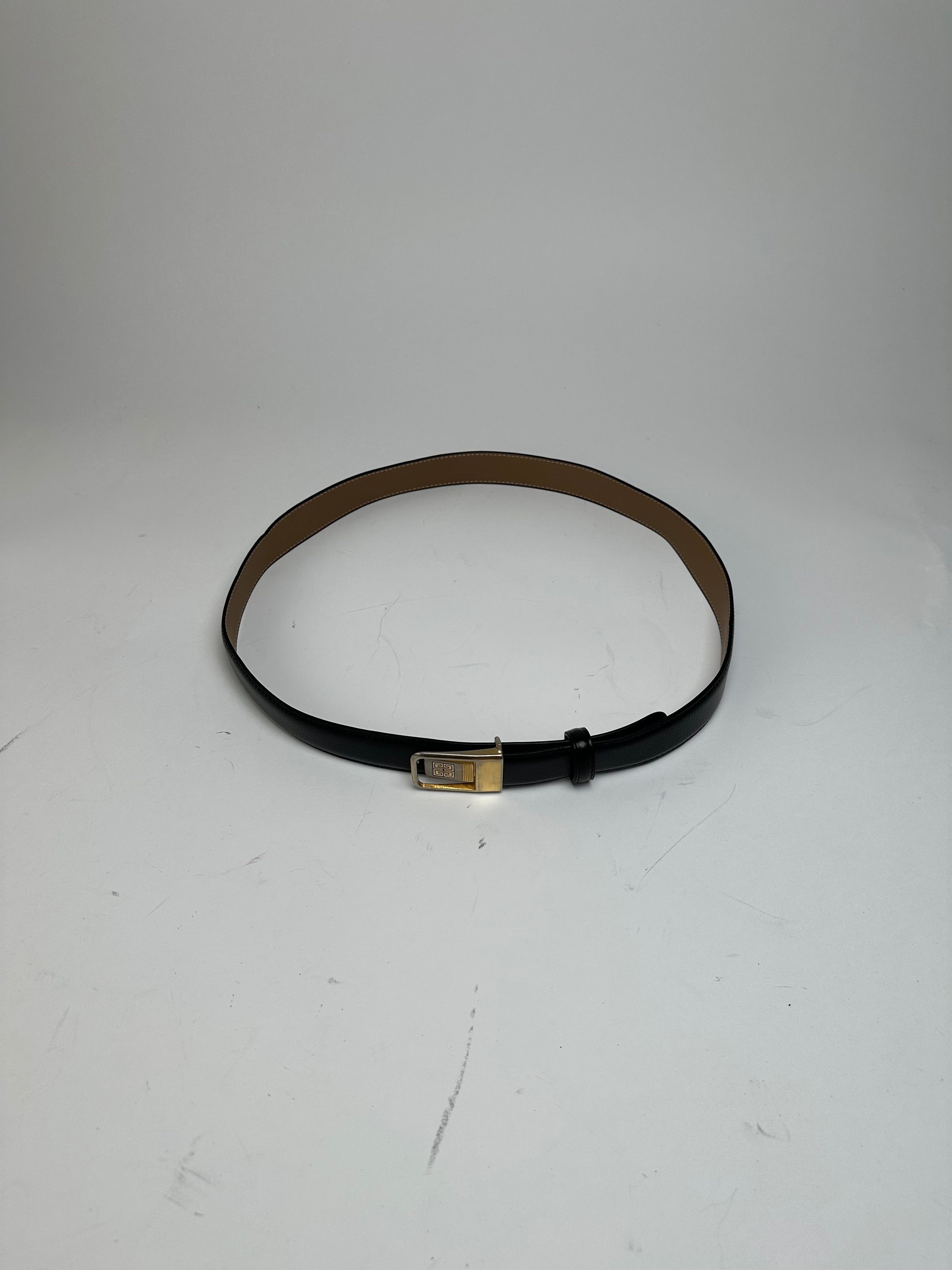 Givenchy Vintage Snake Emblossed Leather Belt Black Size ONE SIZE - 3 Thumbnail
